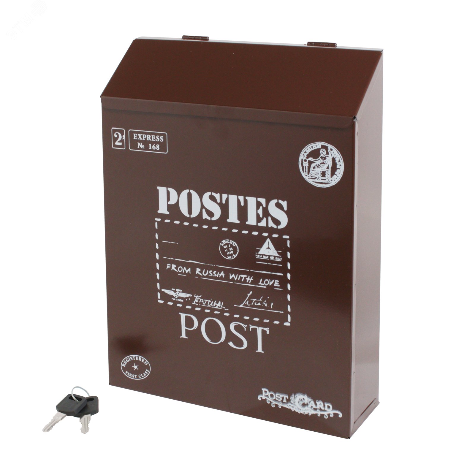 Изображение товара Почтовый ящик АЛЛЮР №3010 шоколадно-коричневый для дома и офиса