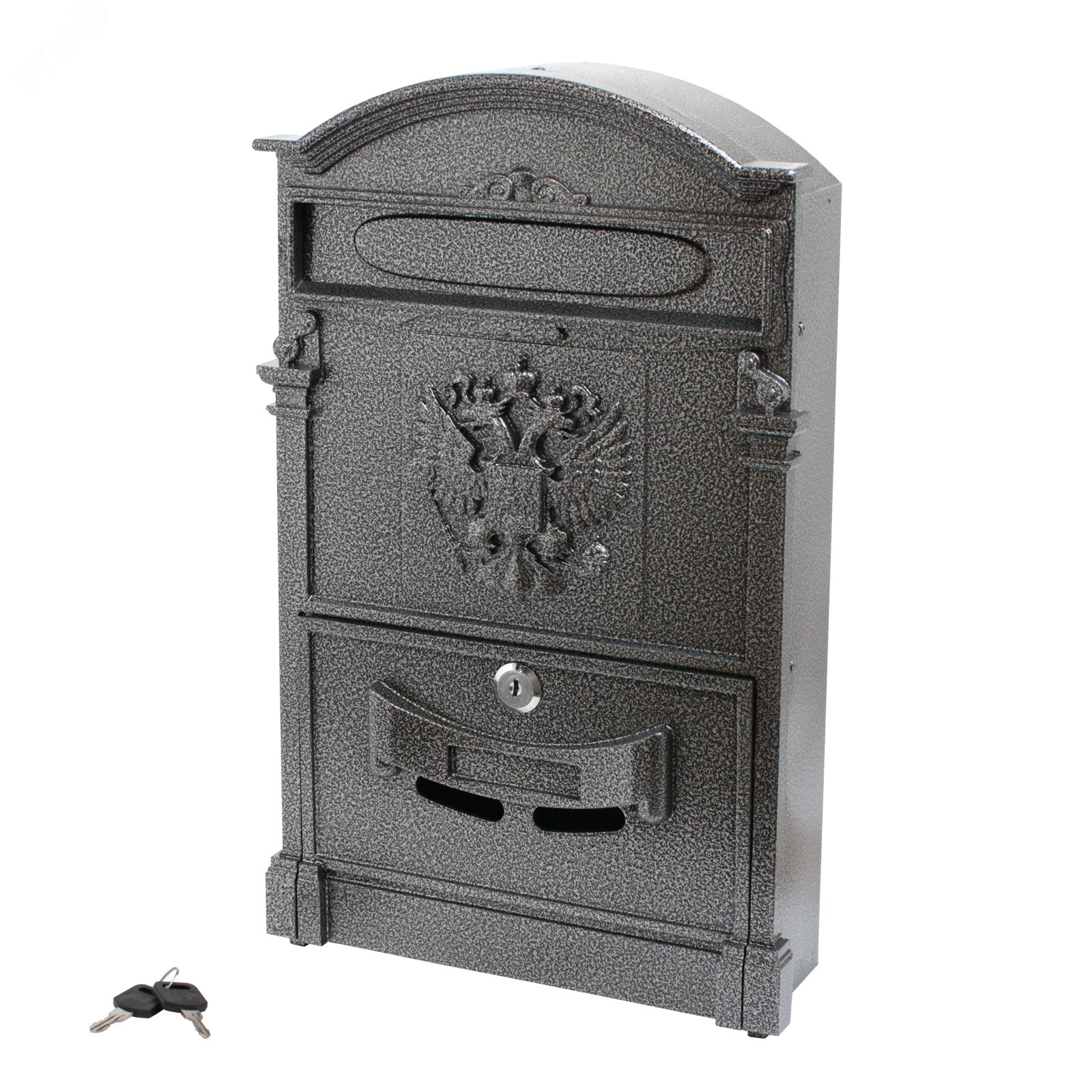 Изображение товара Ящик почтовый АЛЛЮР №4011 Герб серебро - надежное решение для дома и офиса