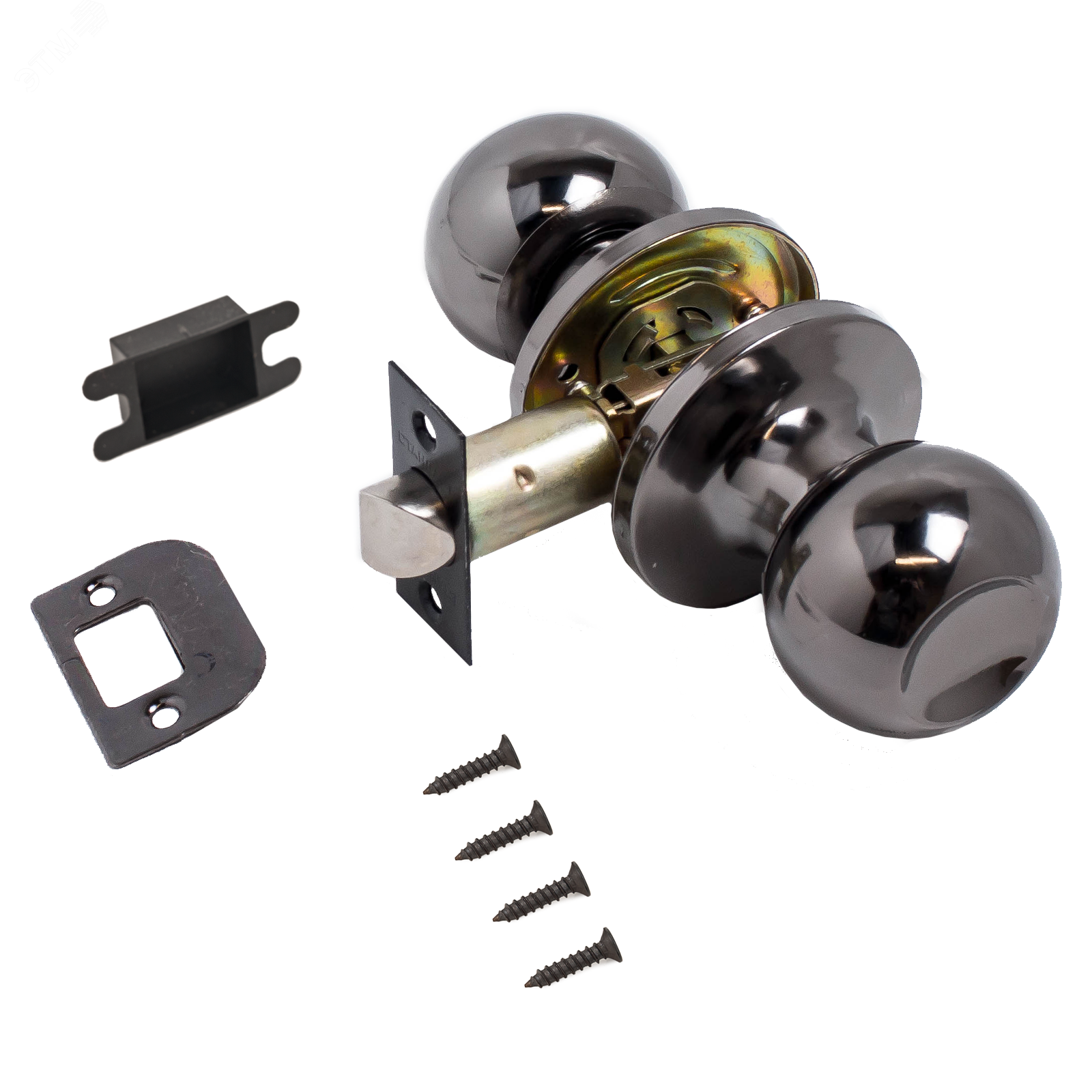 Изображение товара Ручка-защелка для межкомнатных дверей, СТАНДАРТ 607 PS BN черный никель (шт)