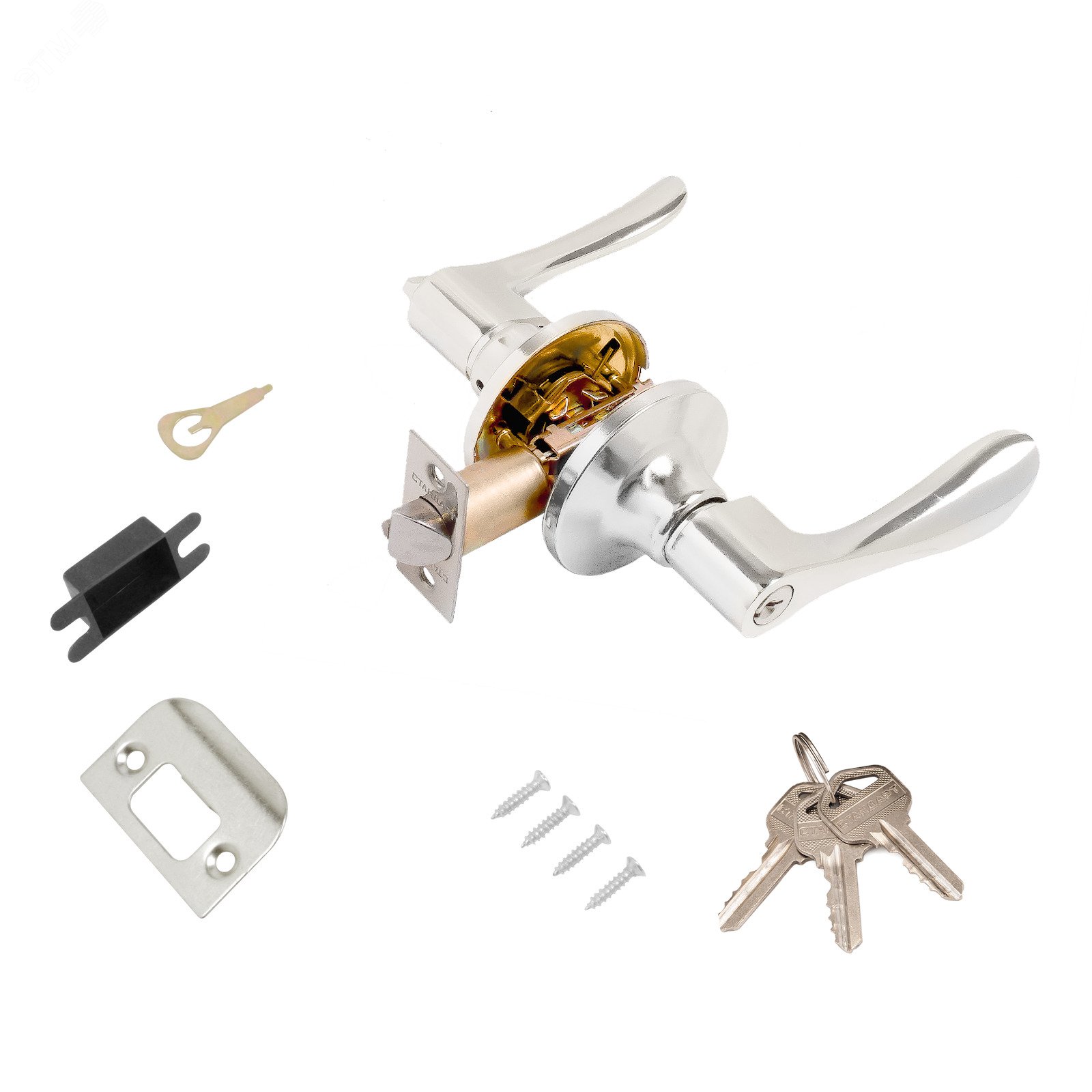 Изображение товара Защёлка СТАНДАРТ 8531 ET CP хром кл/фикс для межкомнатных дверей