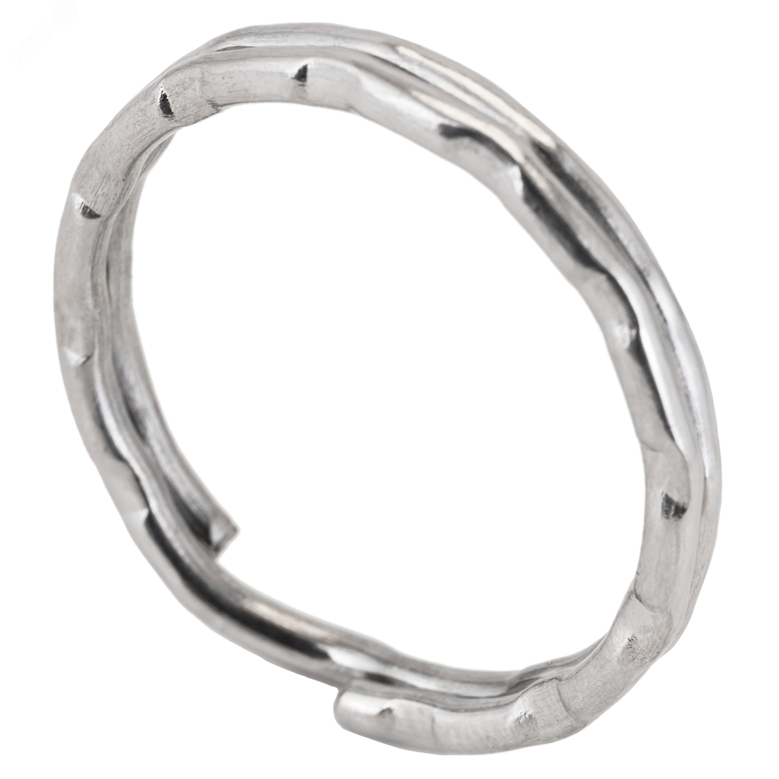 Кольцо для ключей из никелированной стали среднее фигурное d=24мм, Аллюр 3104 ПТК Компания