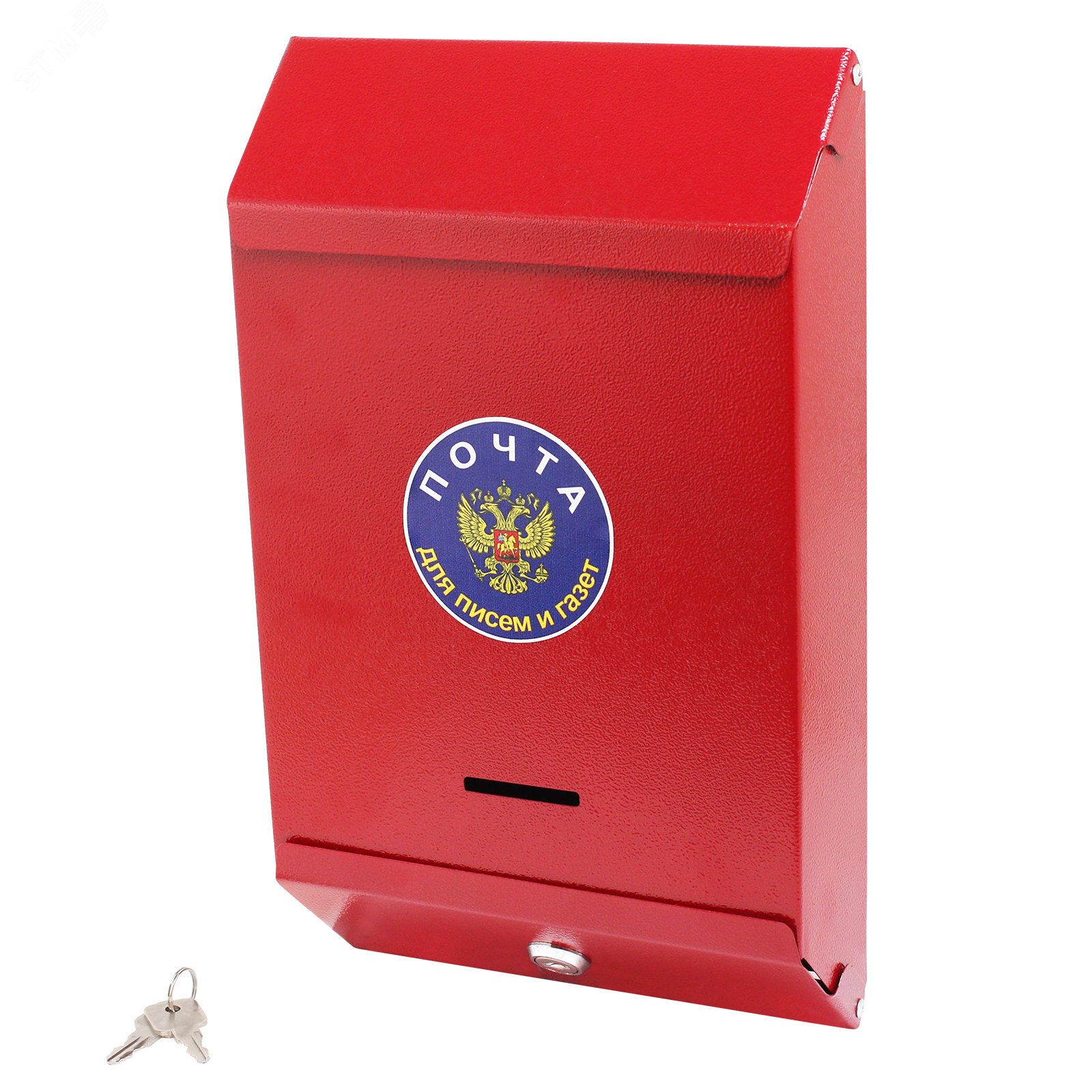 Изображение товара Ящик почтовый с замком красный из стали и алюминия 405×255×75 мм