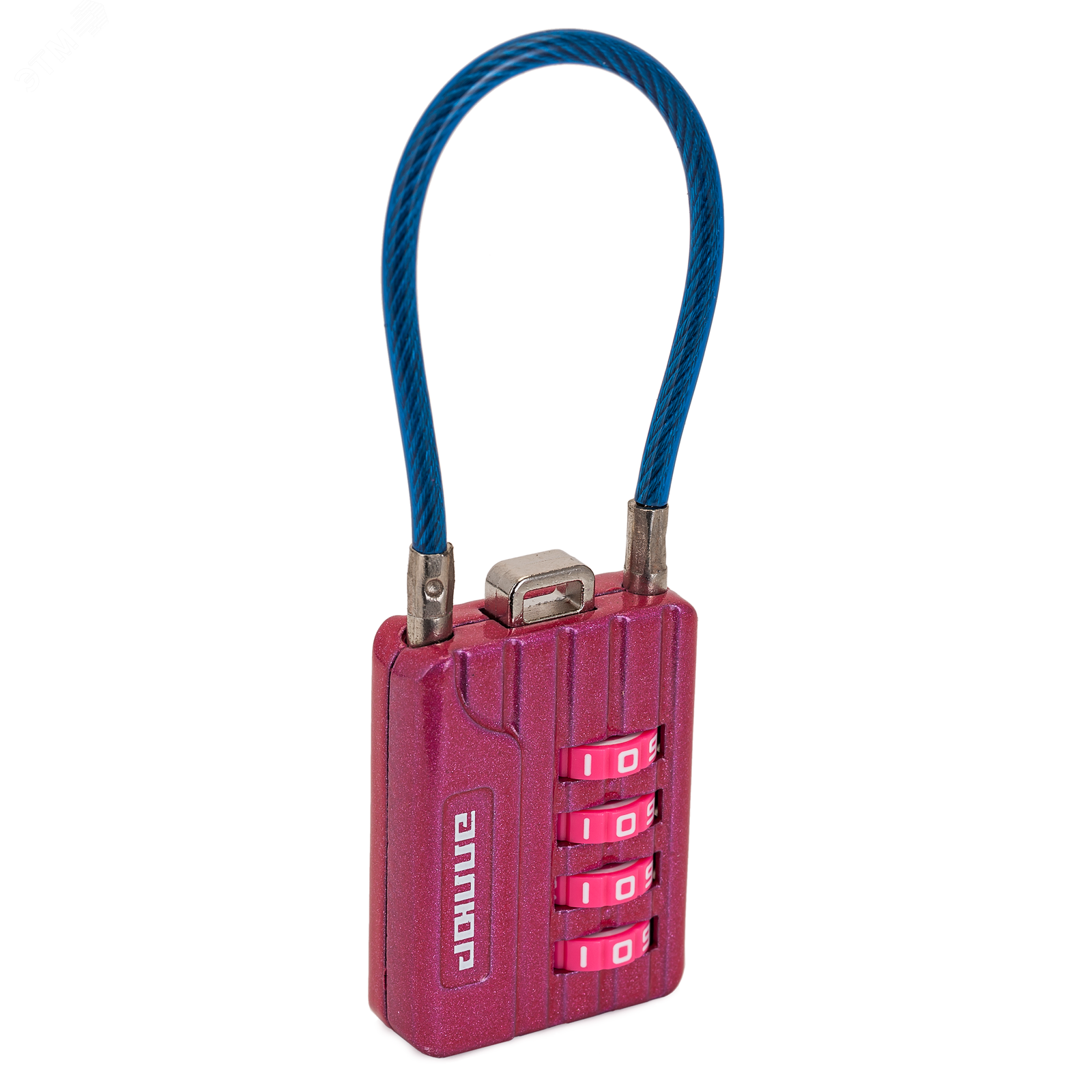 Замок кодовый с тросиком для защиты от вскрытия сумок, чемоданов и др. багажа, АЛЛЮР ВС1КТ-30/3 (H2) розовый 10156 ПТК Компания