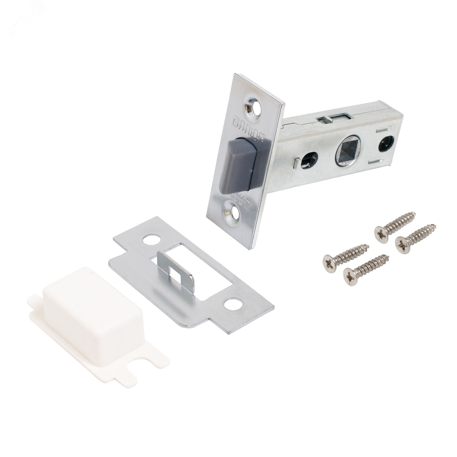 Изображение товара Защёлка АЛЛЮР АРТ L45-8-P SC матовый хром пластик торц.планка 25мм б/ручек