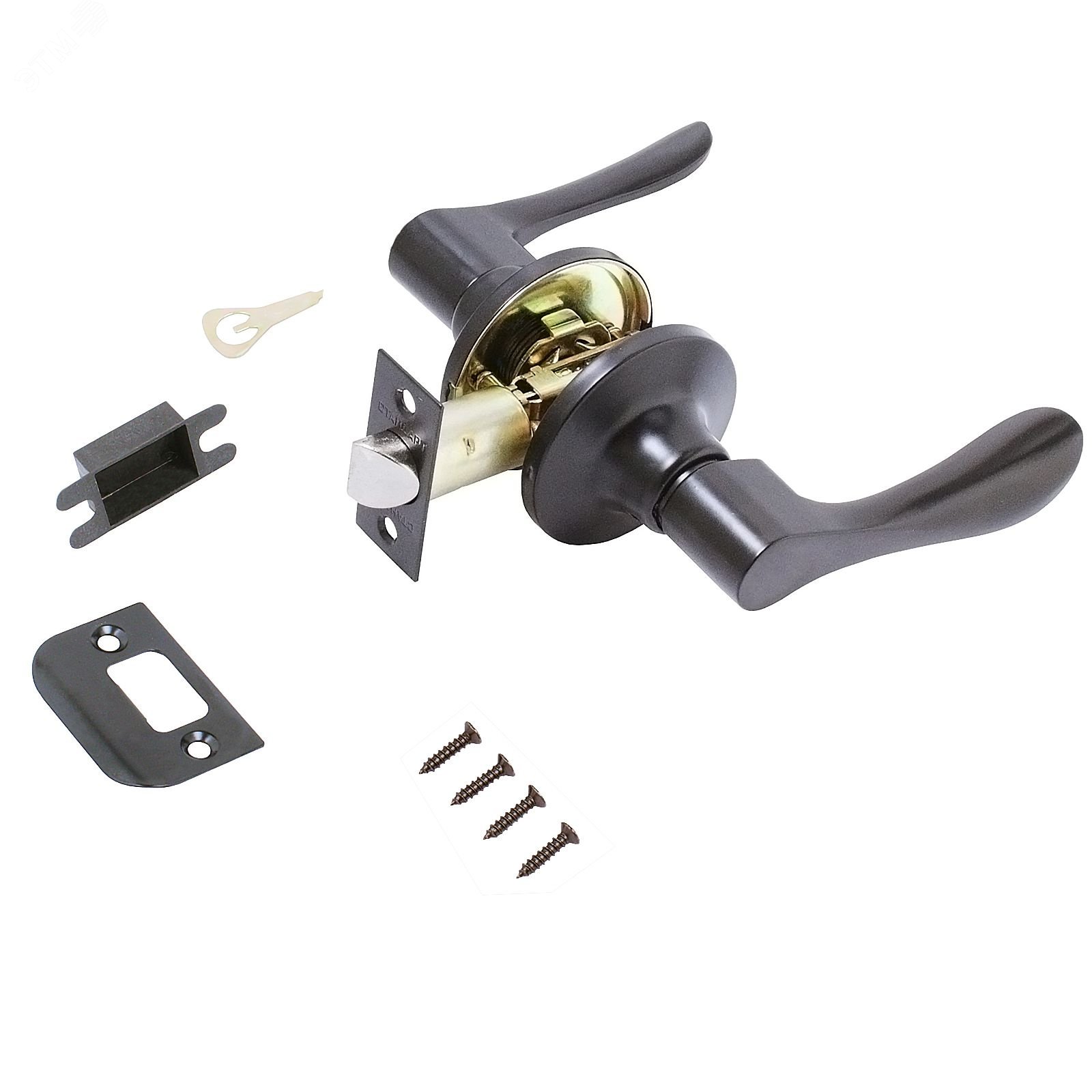 Изображение товара Защёлка СТАНДАРТ 8531 PS BL черная пустая для межкомнатных дверей