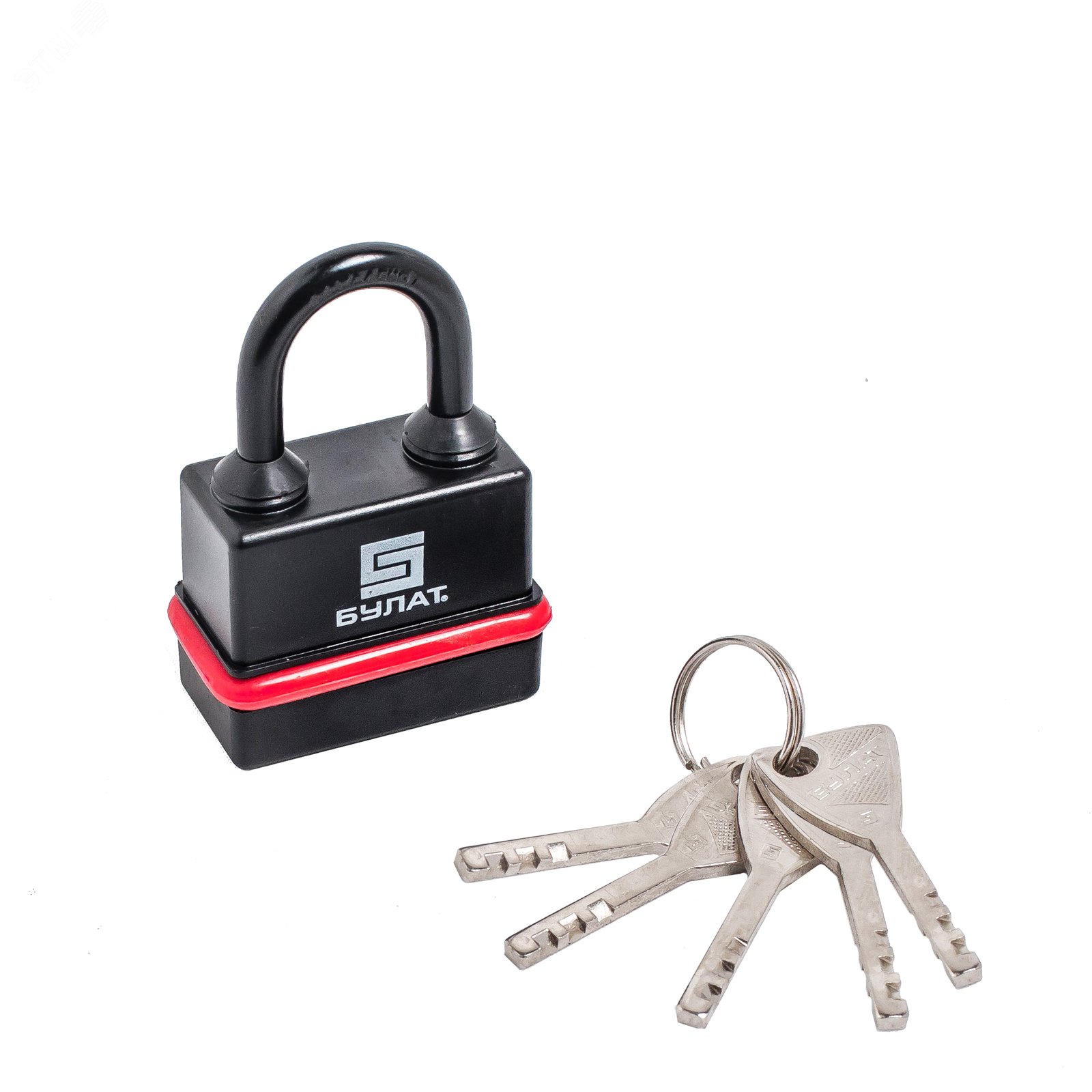 Изображение товара Навесной замок Булат ВС 3-Н55 ПЛ всепогодный с 5 ключами