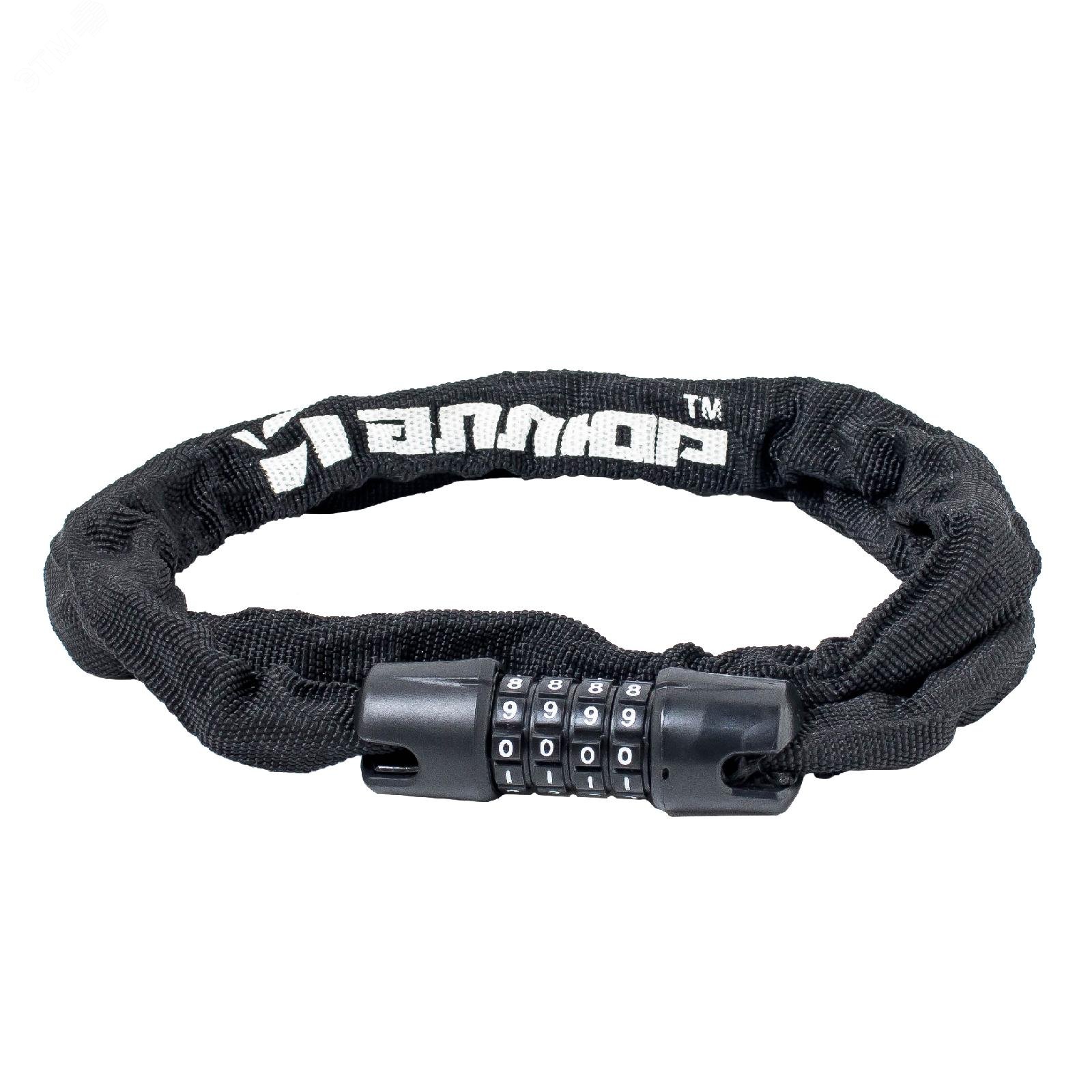 Изображение товара Замок велосипедный с цепью АЛЛЮР ВС-Ц 4К 900 мм кодовый надежный защитный замок