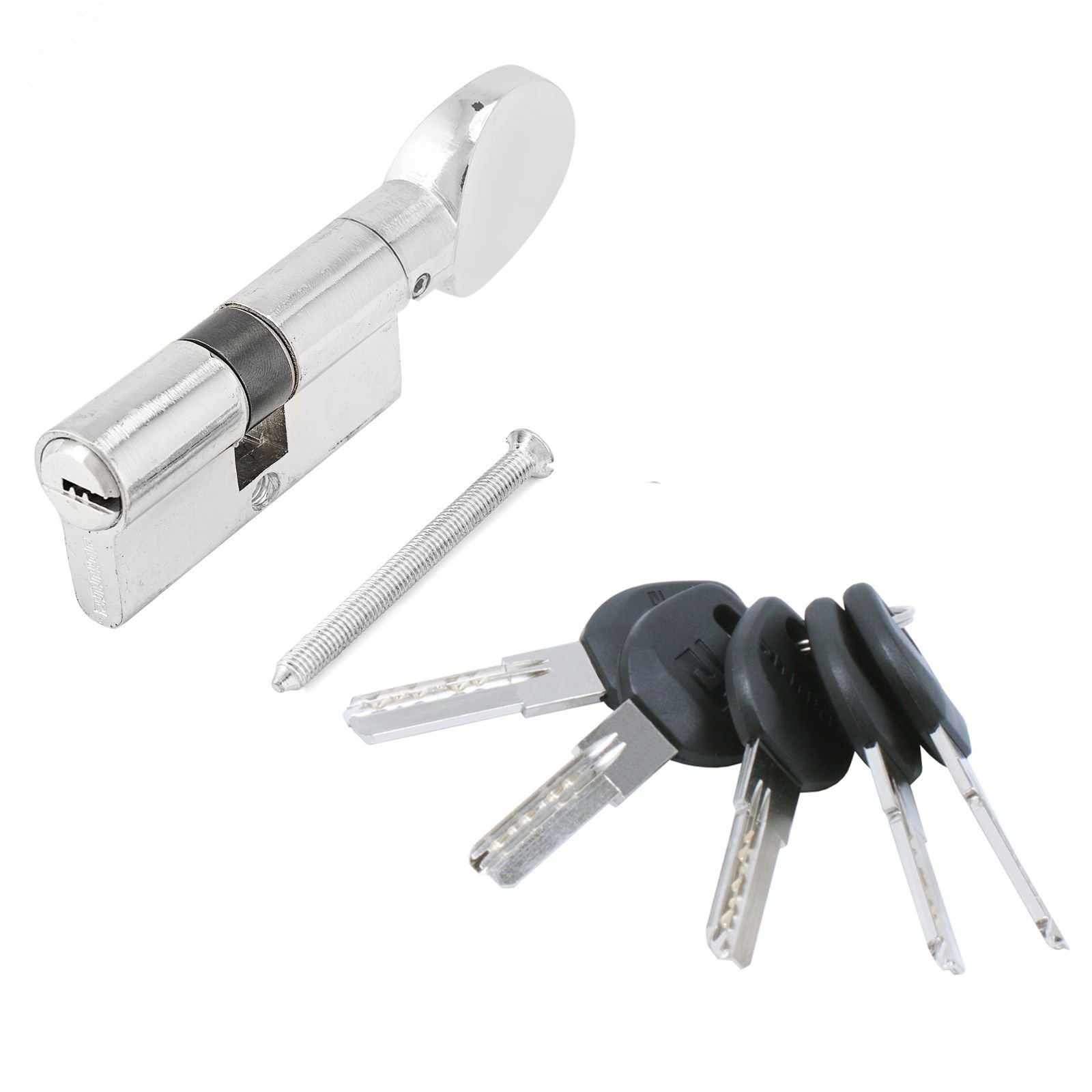 Изображение товара Цилиндровый механизм АЛЛЮР HD FG 60-5К CP хром запасной для дверей надежная защита