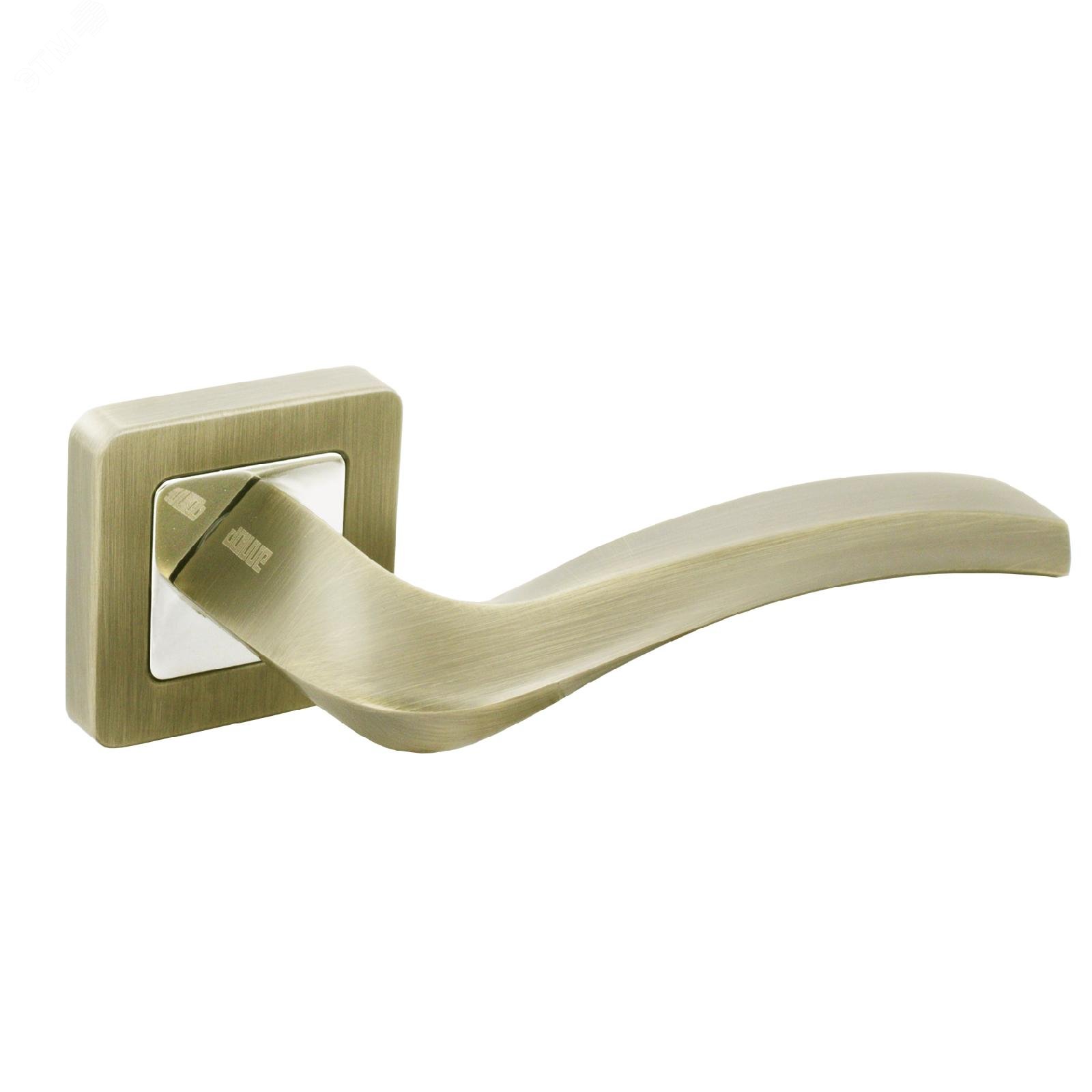 Изображение товара Ручка на квадратной накладке (комплект). АЛЛЮР АРТ ПАОЛА MAB (2130) бронза матовая (шт)