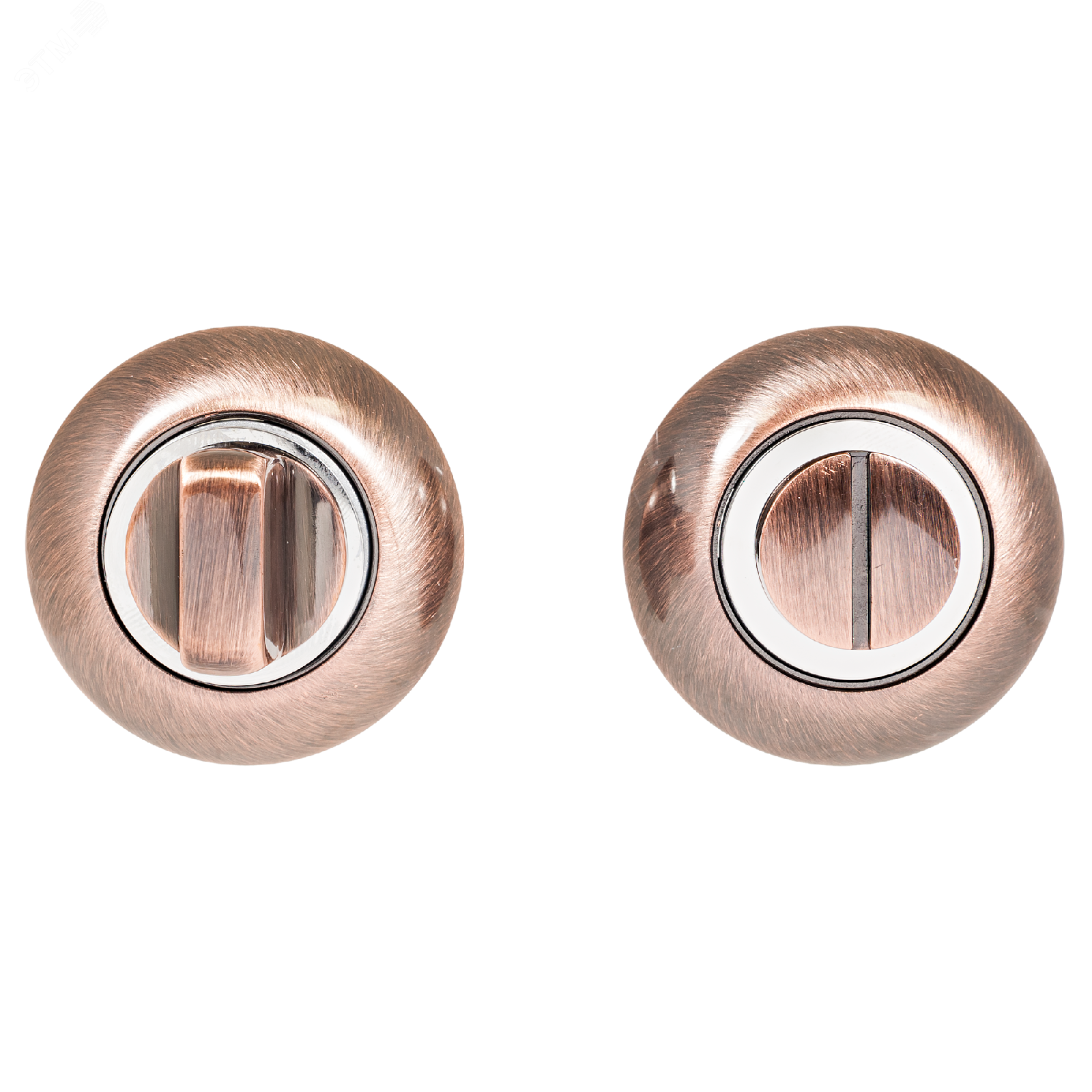 Изображение товара Завертка-фиксатор сантехническая для защелок, замков, задвижек к ручкам АЛЛЮР АРТ BK-R1 AC (3112) старая медь (шт)