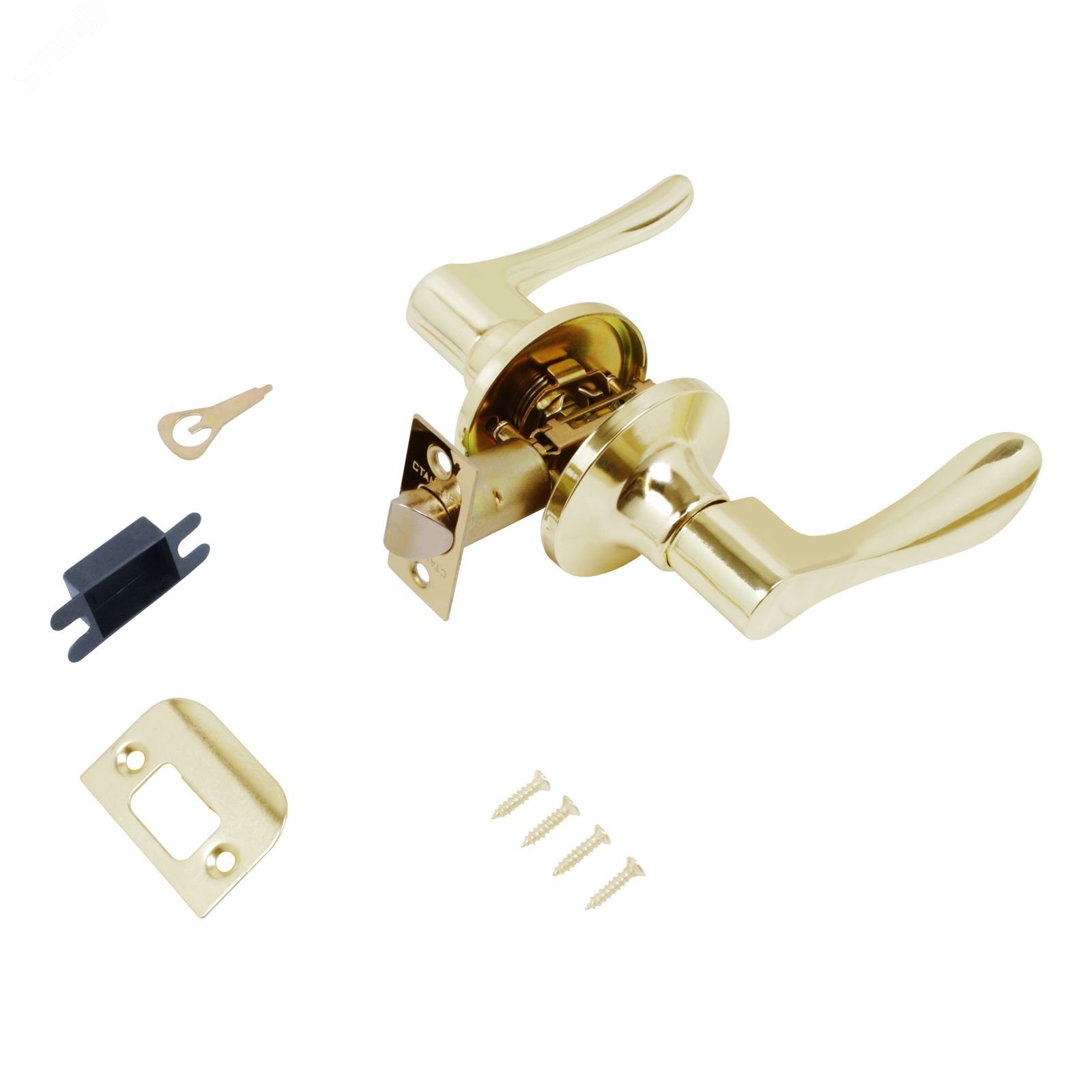 Изображение товара Защёлка СТАНДАРТ 8531 PS PB золото пустая фалевая для межкомнатных дверей