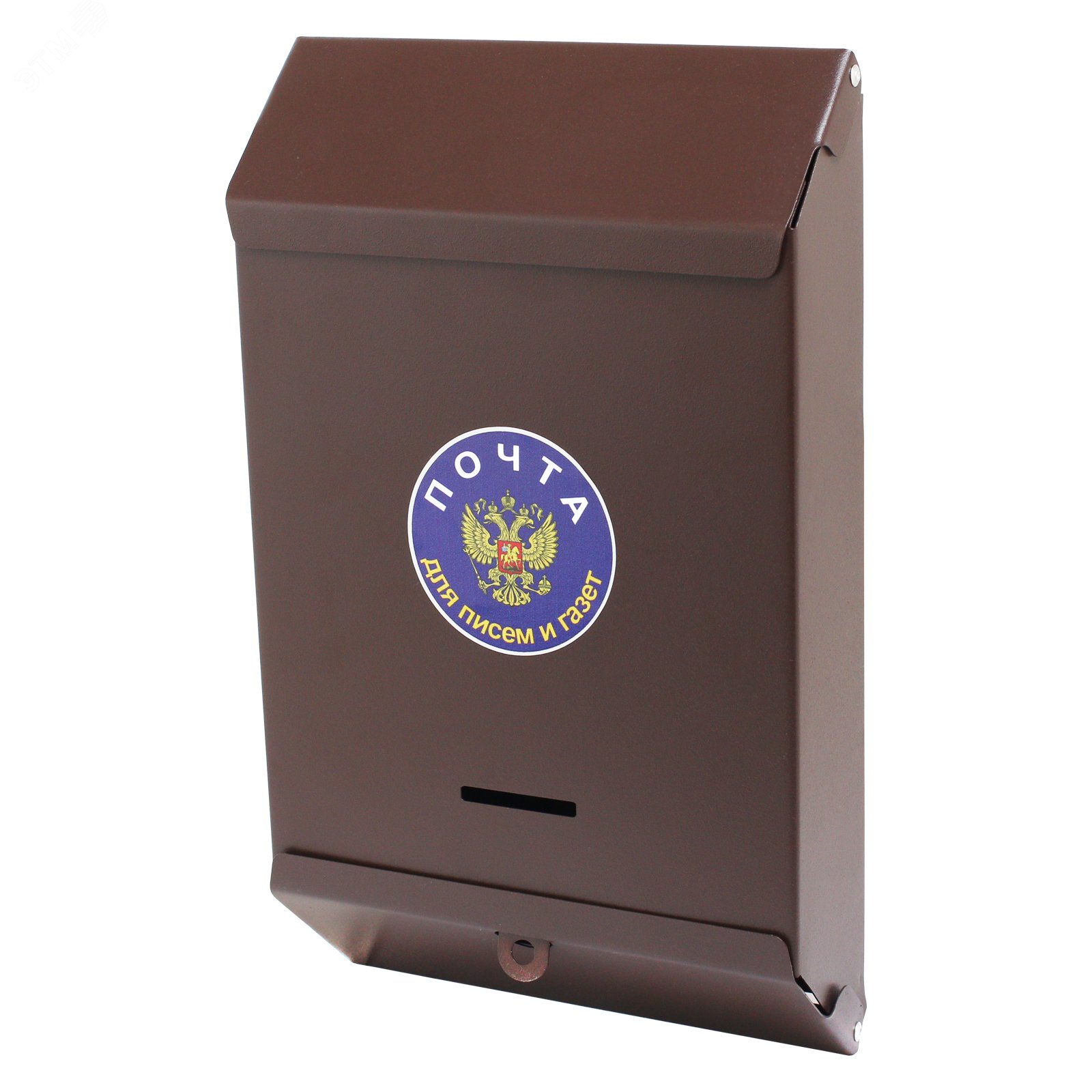 Изображение товара Ящик почтовый без замка коричневый стальной 405х255х75 мм от ПТК Компания