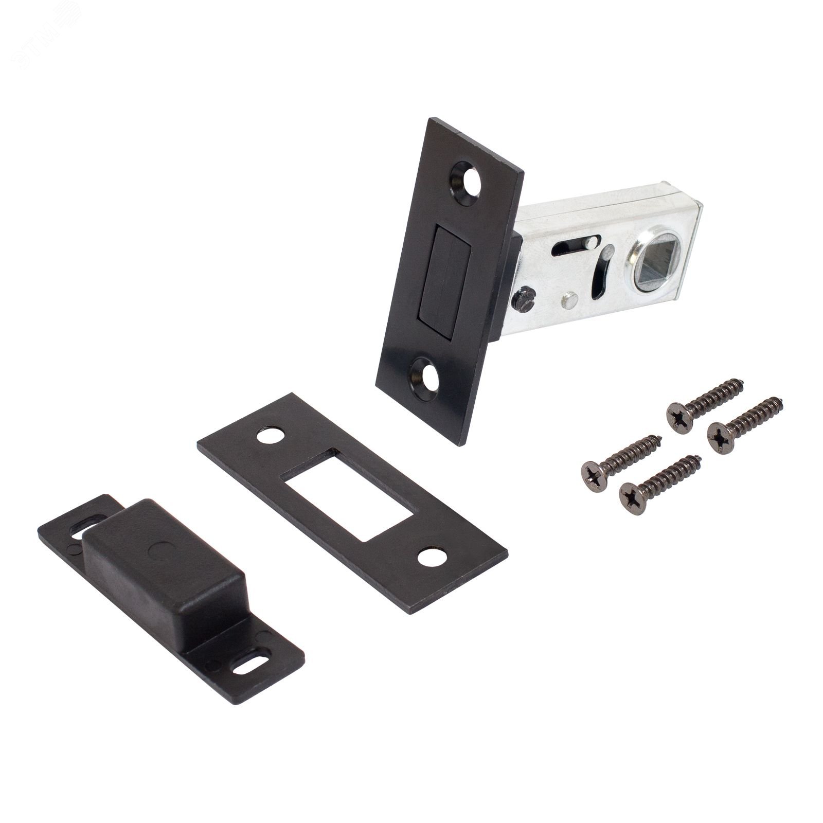 Изображение товара Защёлка АЛЛЮР АРТ L50-8M BL магнитная черная для межкомнатных дверей