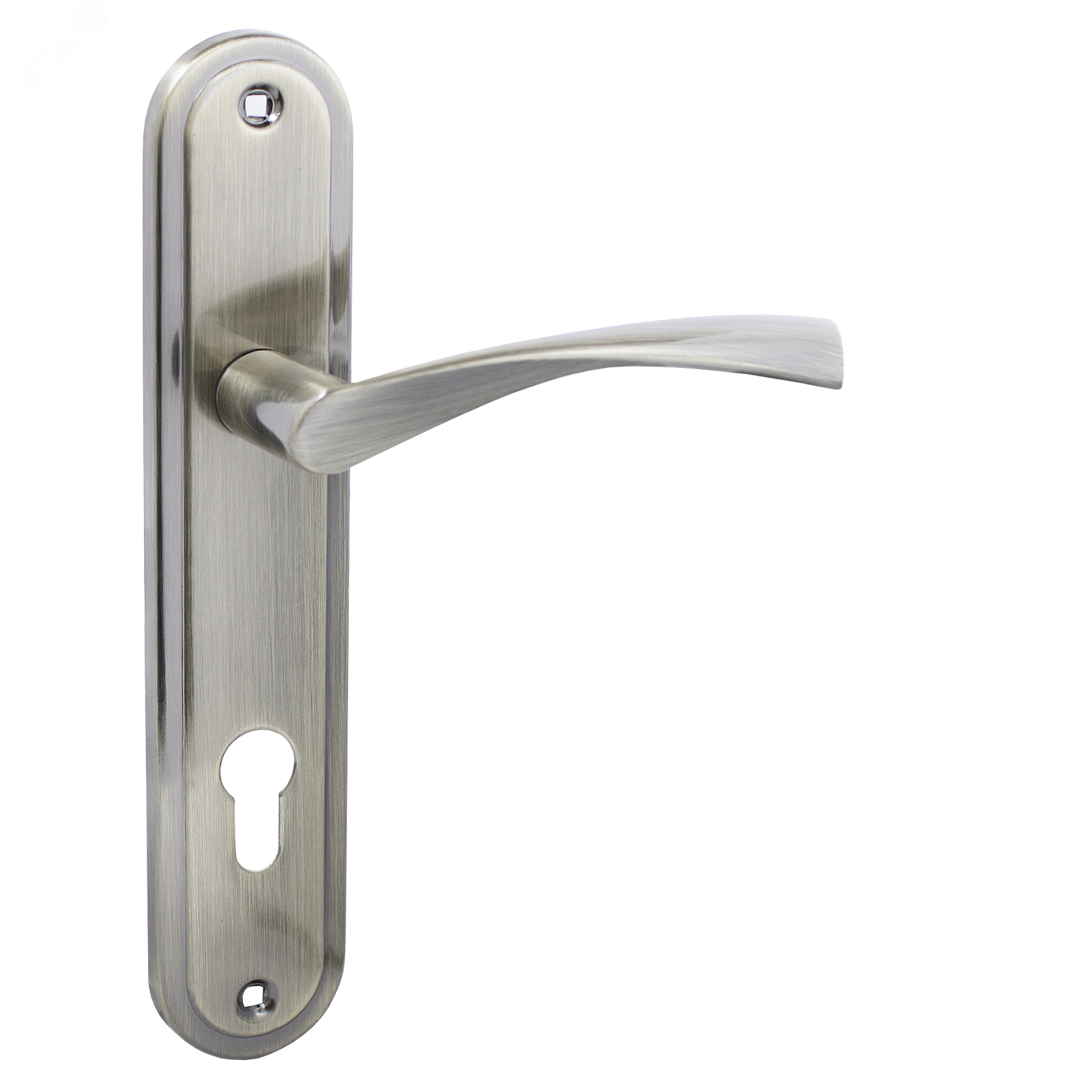 Изображение товара Ручка на планке под замок и цилиндровый механизм (комплект), АЛЛЮР 103-1 85мм AB старая бронза (шт)