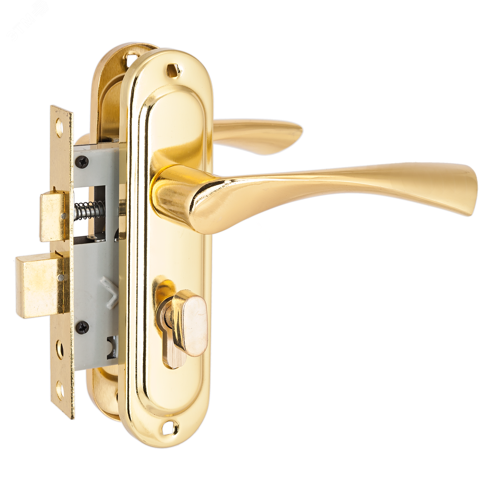 Изображение товара Замок врезной с ручками для деревянных дверей, СТАНДАРТ 103/50B латунь (шт)