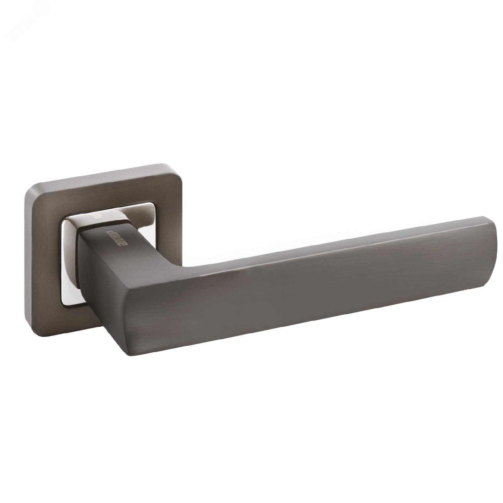 Изображение товара Ручка на квадратной накладке (комплект). АЛЛЮР АРТКОЛОМБО MBN (2340) графит (шт)