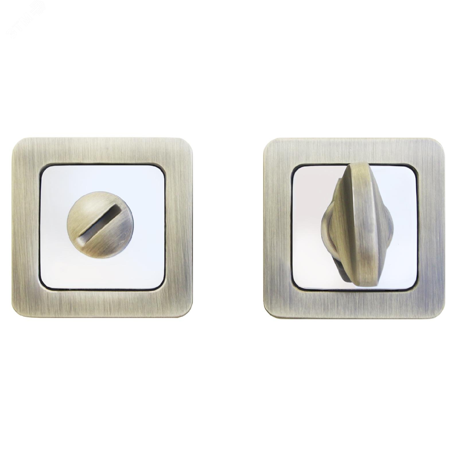 Изображение товара Завертка-фиксатор сантехническая для защелок, замков, задвижек к ручкам АЛЛЮР АРТ BK-S1 MAB/CP (4132) бронза матовая (шт)