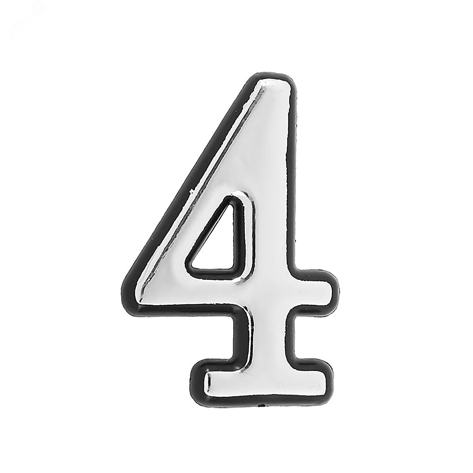 Изображение товара Цифра дверная на двусторонней клеевой основе. АЛЛЮР пластик 4 хром (шт)