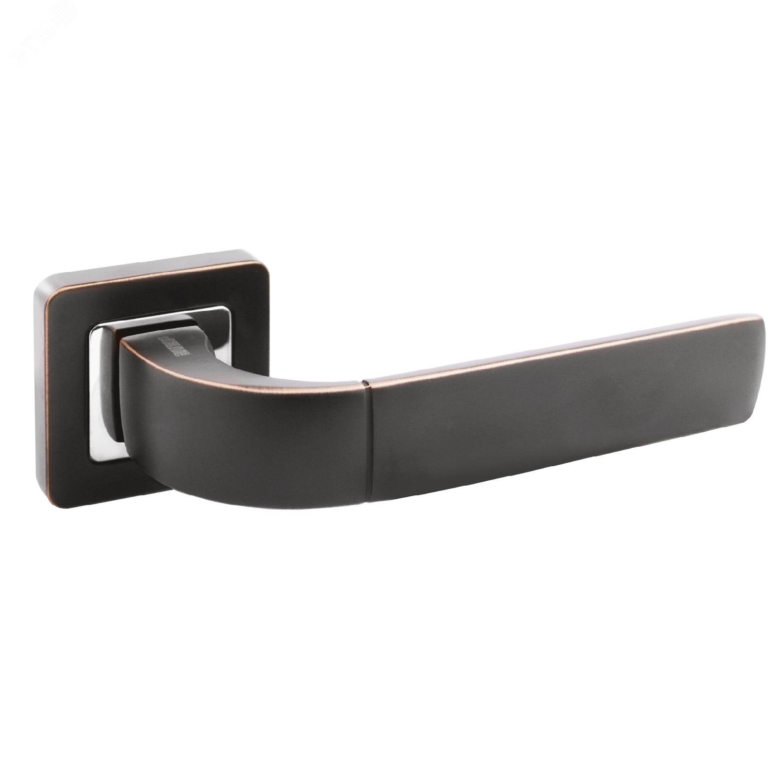 Изображение товара Ручка на квадратной накладке (комплект). АЛЛЮР АРТДЕНИО ORB (2250) тёмная медь (шт)