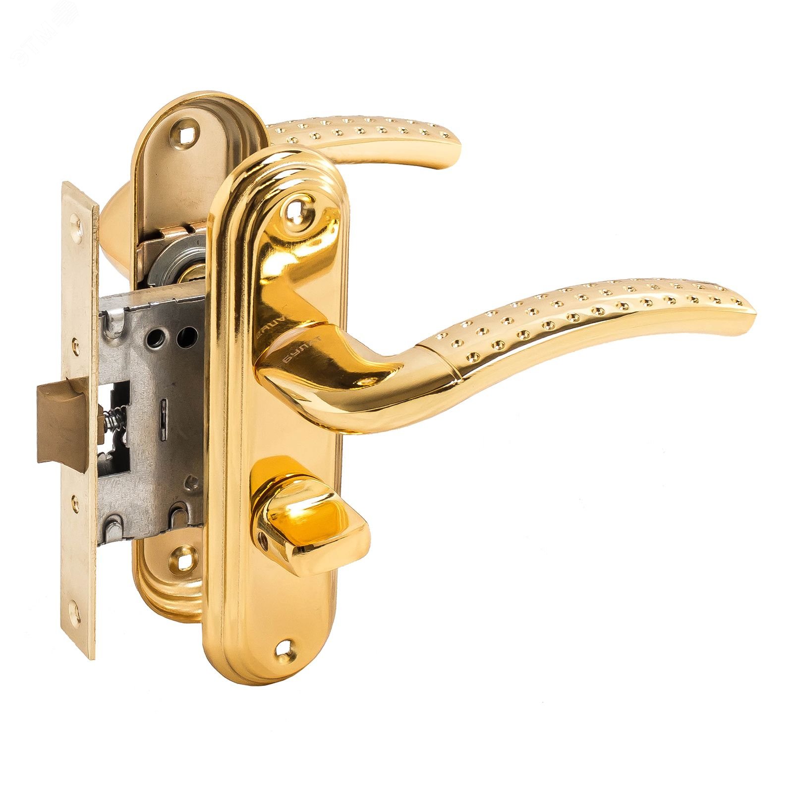 Изображение товара Защелка БУЛАТ ЗЩ1-Д01.05 (П) АЛЬФА золото для дверей с фиксацией