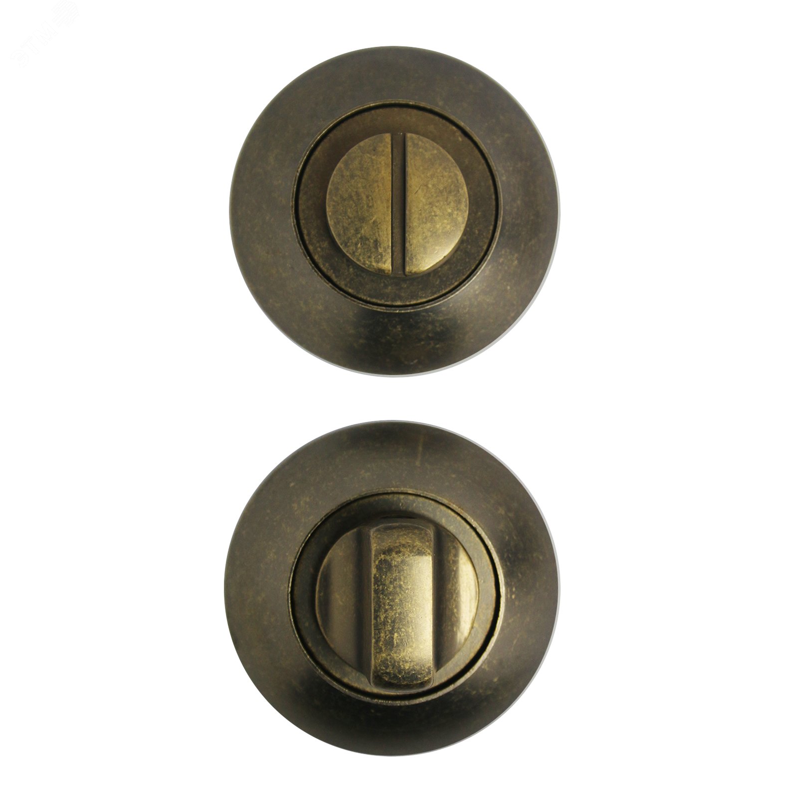 Изображение товара Завертка-фиксатор сантехническая для защелок, замков, задвижек к ручкам АЛЛЮР АРТ BK-R1 OB/OB (31132) состаренная бронза (шт)