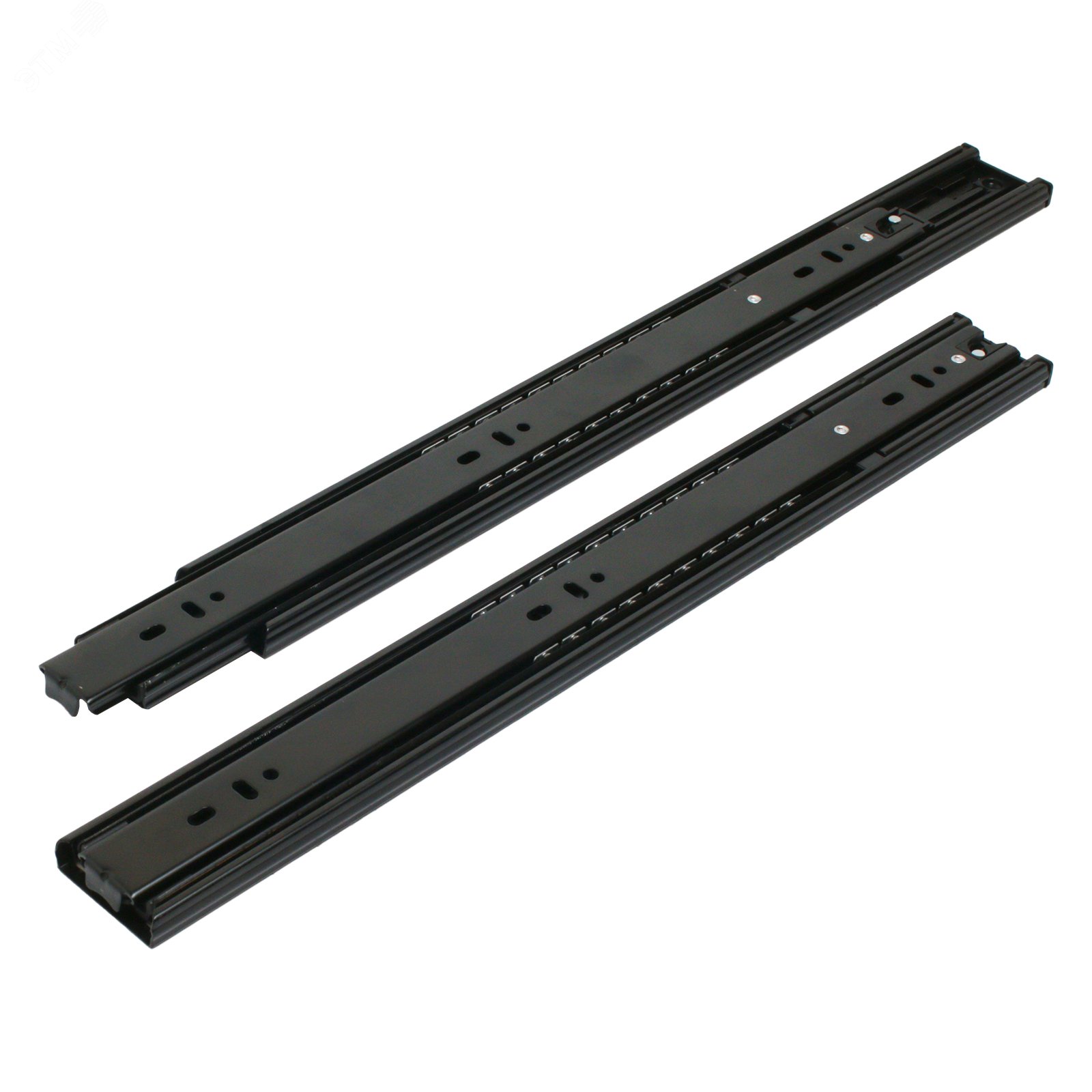 Изображение товара Направляющие шариковые с доводчиком StahlBuro 45-400 /16 черные 2 шт для мебели