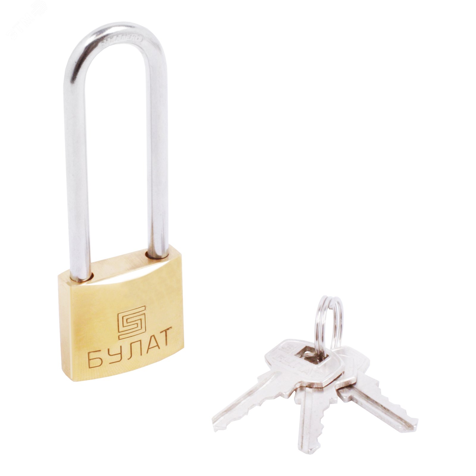 Изображение товара Замок навесной с цилиндровым механизмом секрета, БУЛАТ ВС 1126-01 золото (шт)
