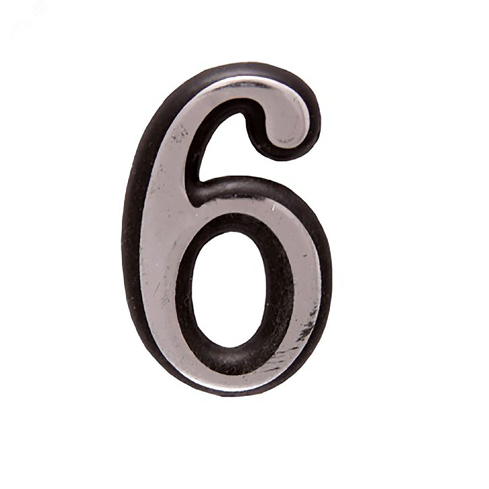 Изображение товара Цифра дверная на двусторонней клеевой основе. АЛЛЮР пластик 6 хром (шт)