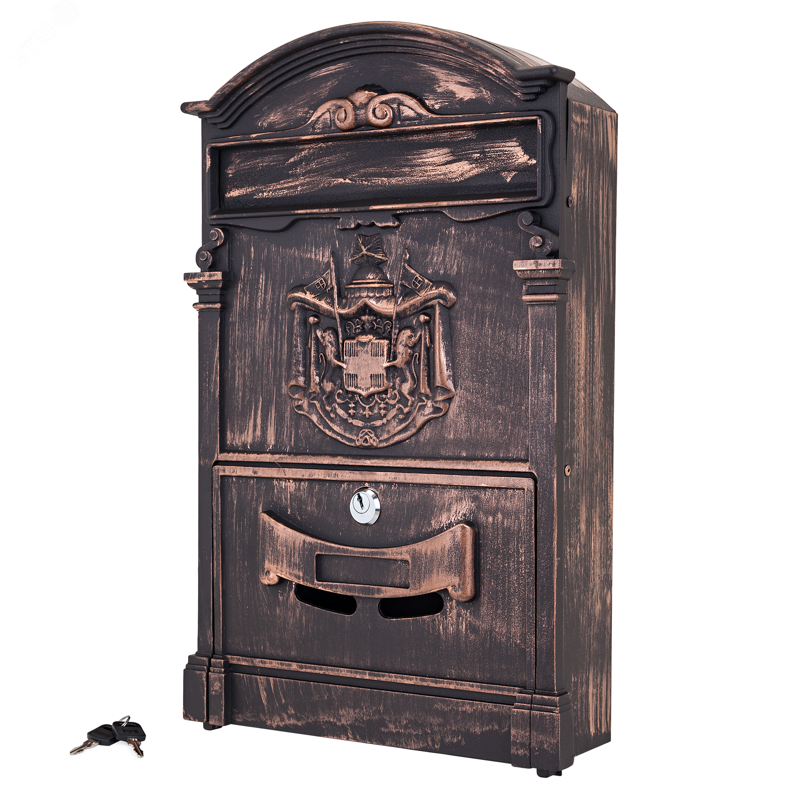 Изображение товара Ящик почтовый индивидуальный №4010В старая медь 405х255х75 мм с замком