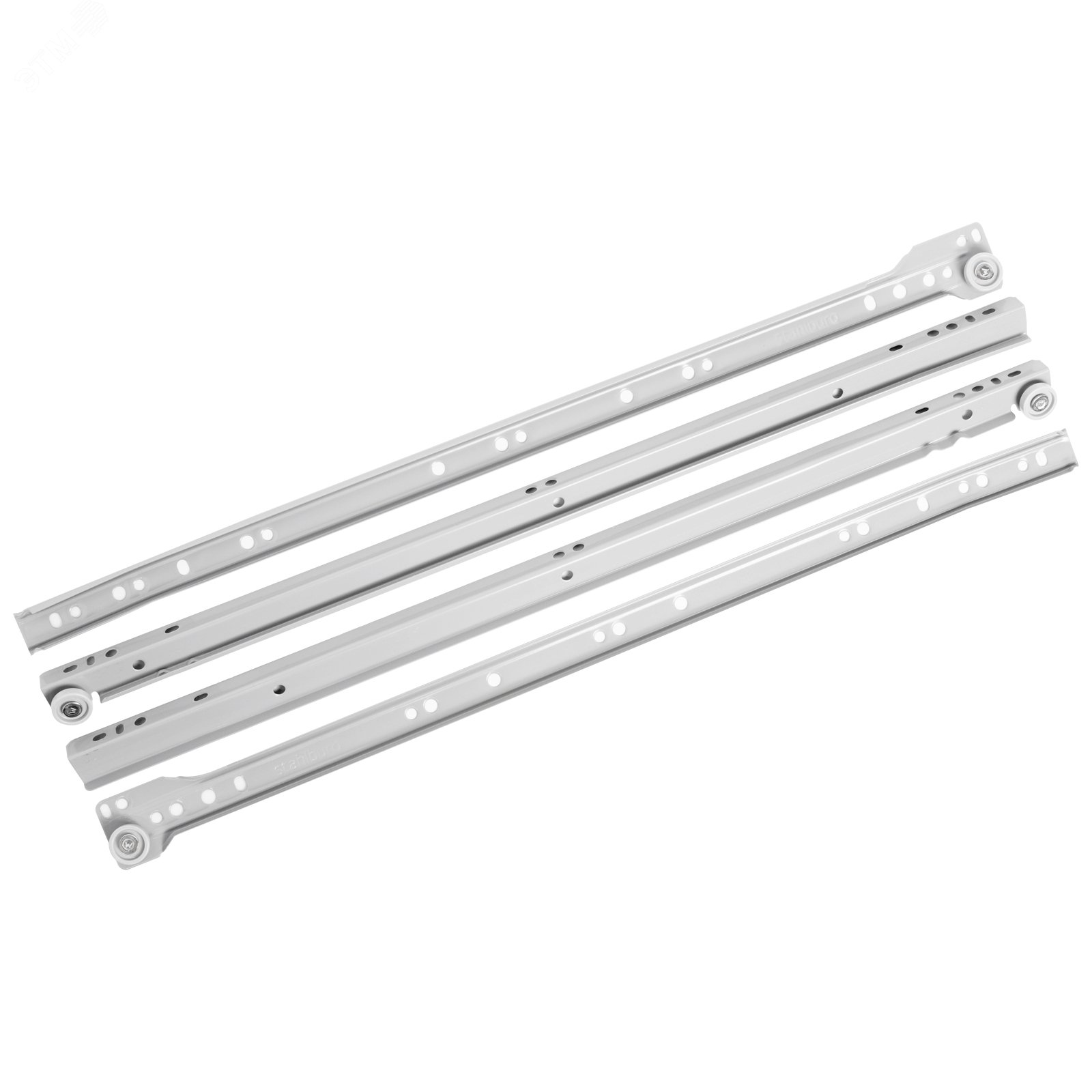 Изображение товара Направляющие роликовые StahlBuro 500/0,8 мм серый для мебели