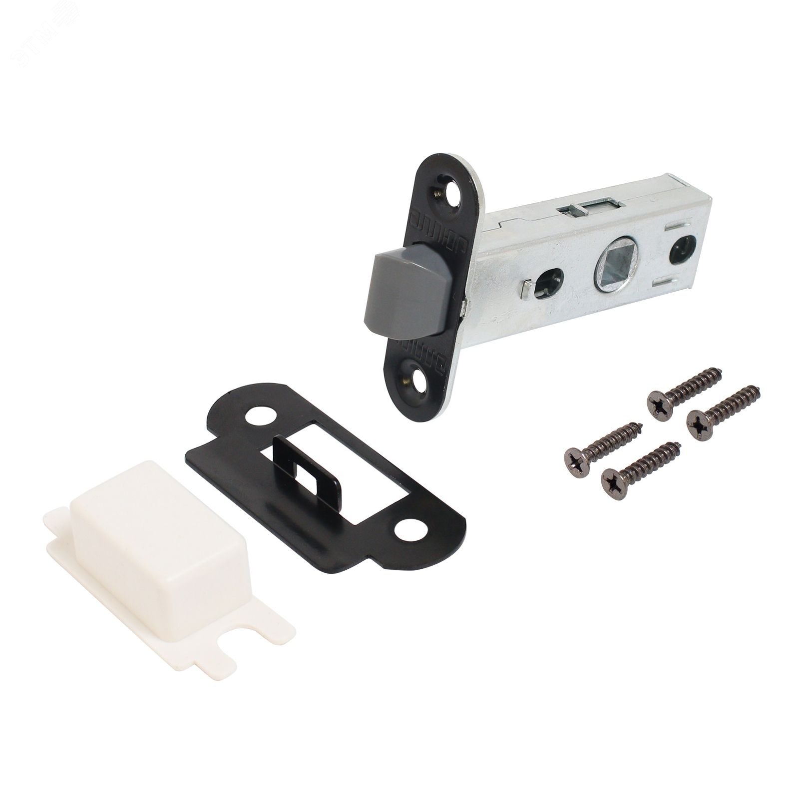 Изображение товара Защёлка АЛЛЮР АРТ L45-8-PR18 BL матовый черный пластиковая с овальной планкой