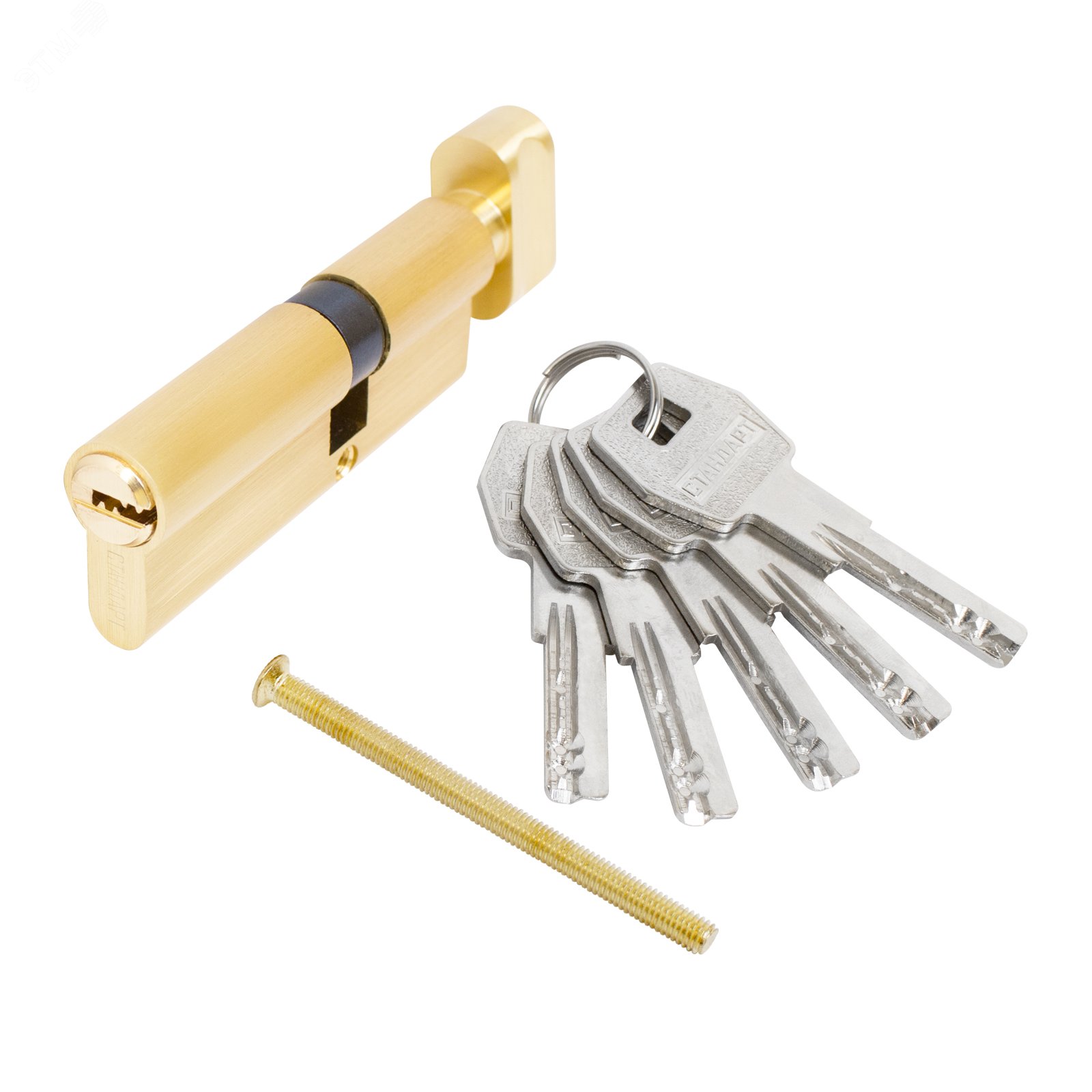 Изображение товара Цилиндровый механизм Стандарт MAX 85 50х35В SB 5кл мат золото для дверей