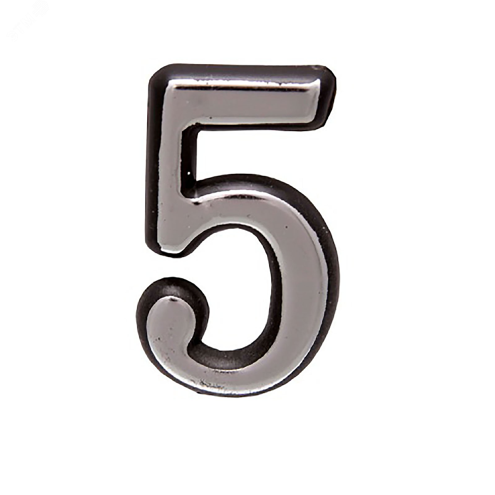 Изображение товара Цифра дверная большая на клеевой основе Аллюр 10 см хром