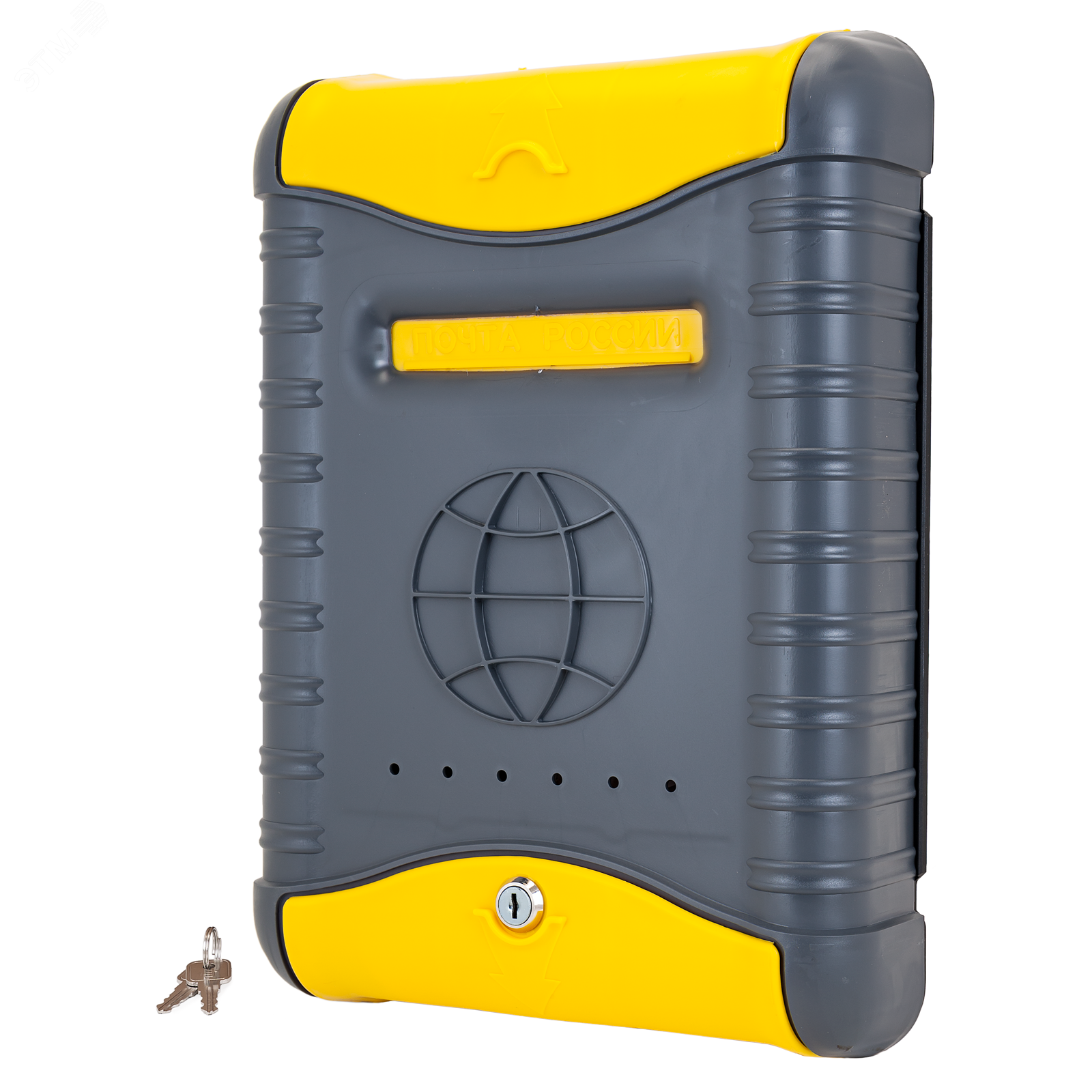 Изображение товара Ящик почтовый СТАНДАРТ внешний с замком и ключами, синий, сталь и алюминий