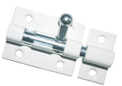 Шпингалет Кунгур ЗТ4 полимер белый