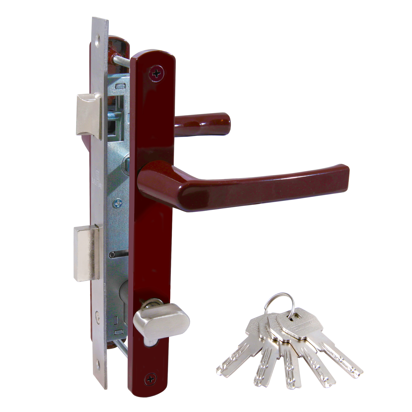 Замок для КАЛИТКИ врезной  БУЛАТ ЗВ4-1В.20.01.8017 коричневый МЦ МАХ 70мм