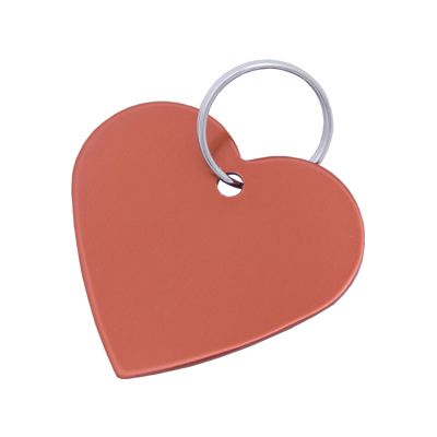 Брелок для гравировки - Сердечко  красный