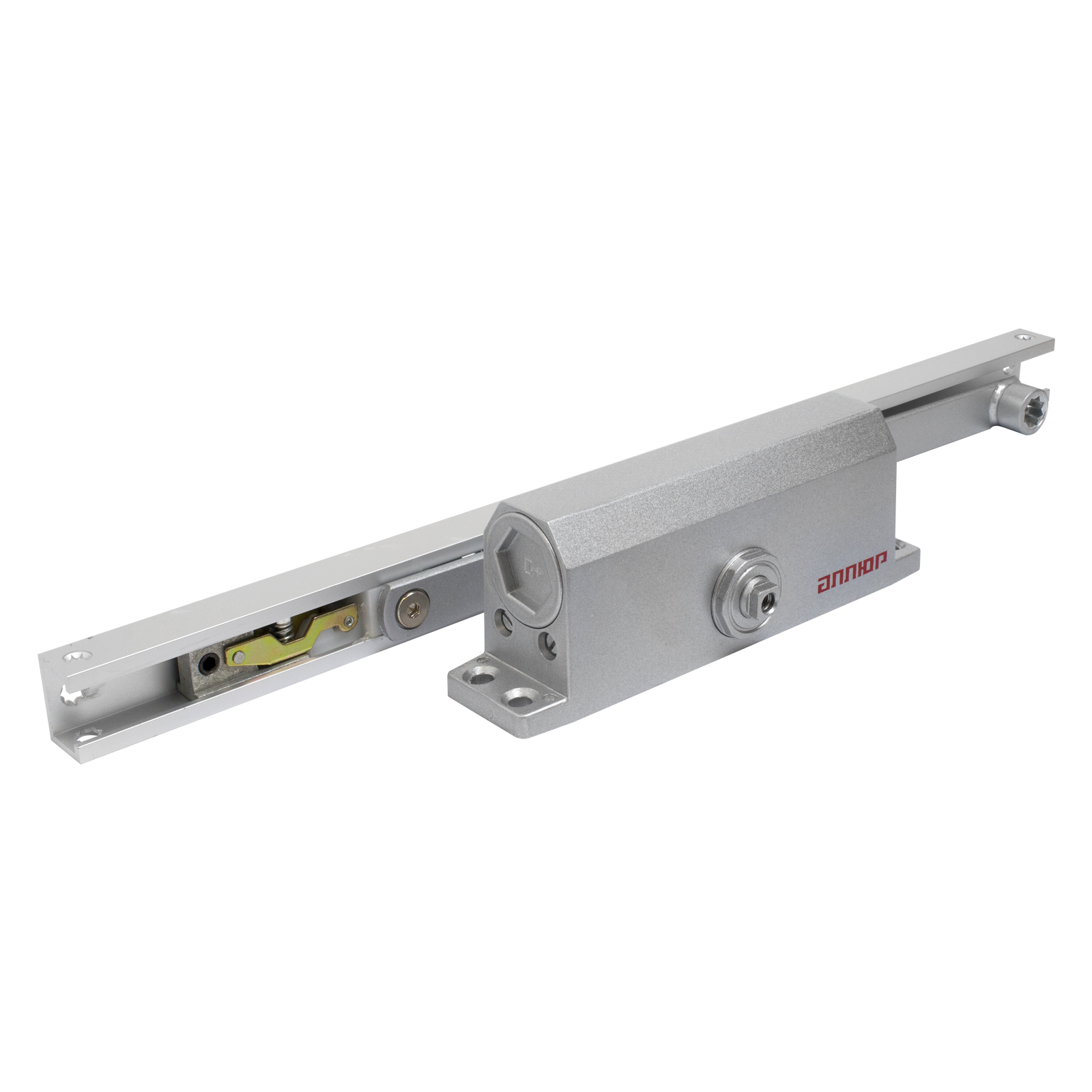 Доводчик дверной АЛЛЮР  COMFORT ДД 168/3-4 AH-S (до 100 кг) серебро