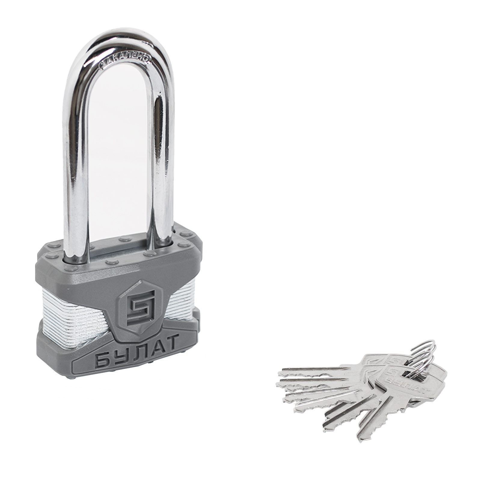 Замок навесной БУЛАТ ВС 0165-01 ПЛ стальной
