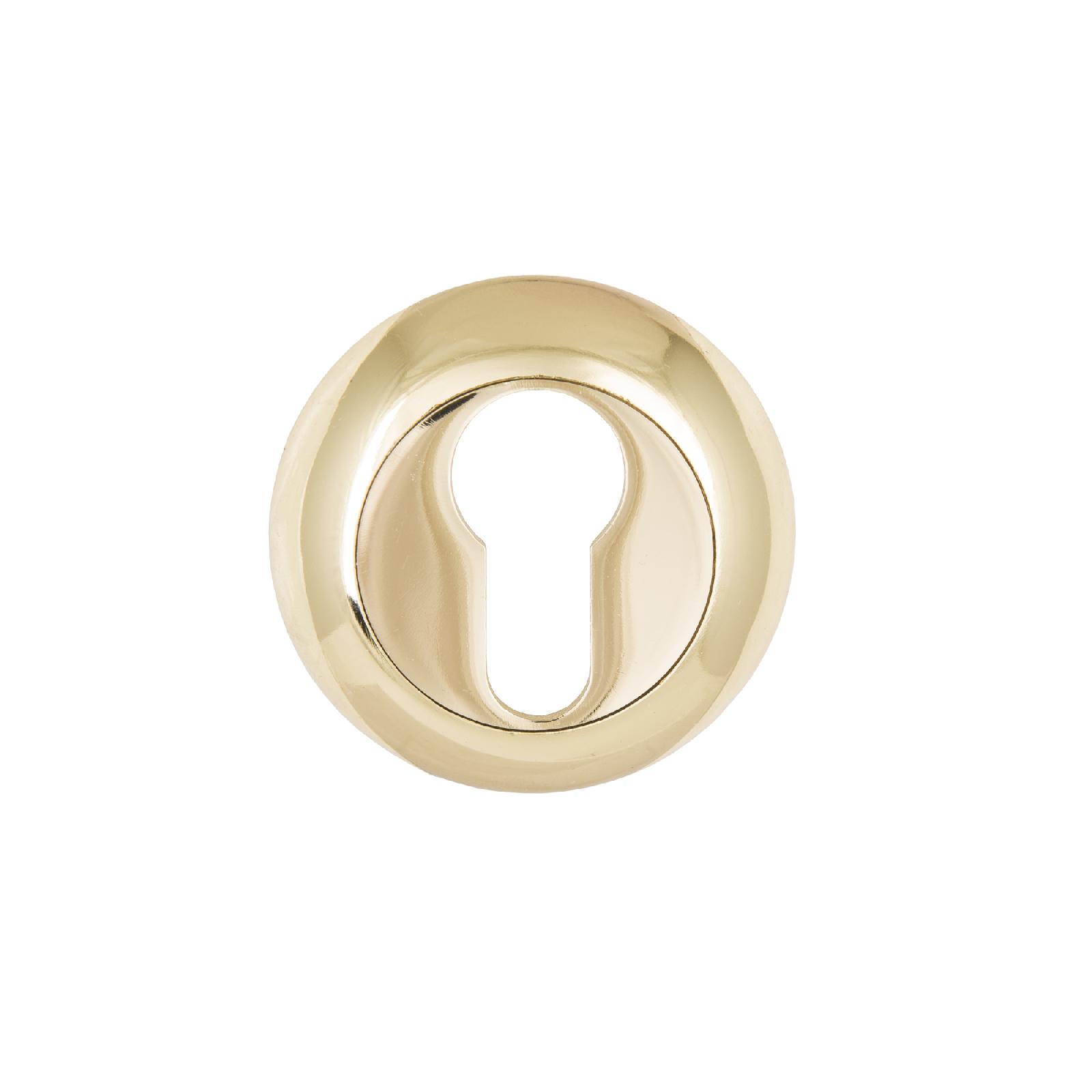 Накладка декоративная (комплект) под цилиндровый механизм замка, АЛЛЮР АРТ ET-R1 PB (3266) золото