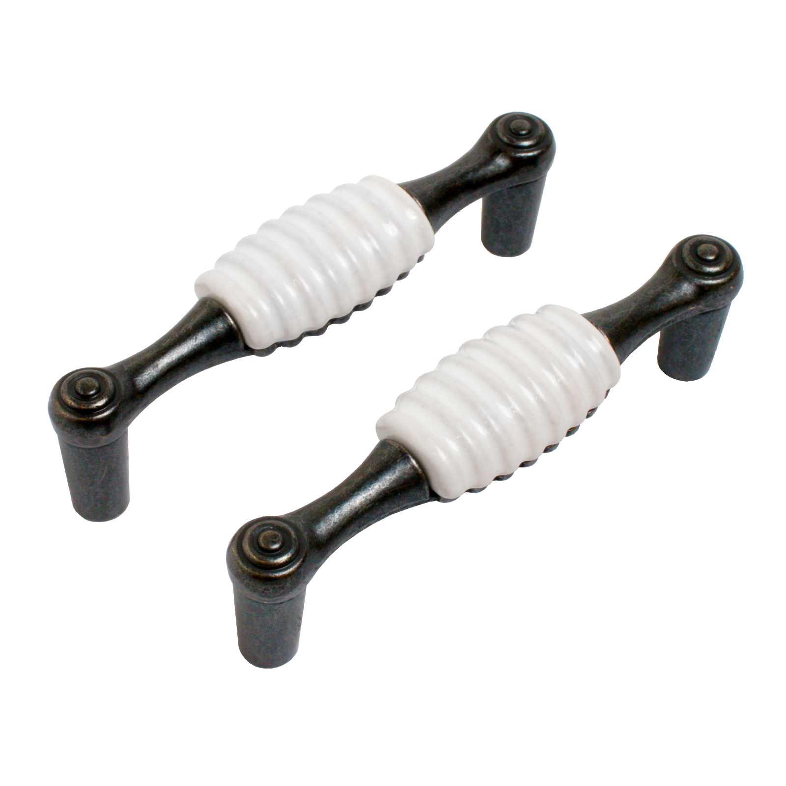 Ручка-скоба мебельная StahlBuro С2496-96 2шт., BL матовый черный