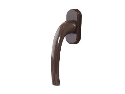 Ручка для пластиковых окон ЛУНА (HOPA) штифт 35 мм корич RAL-8017