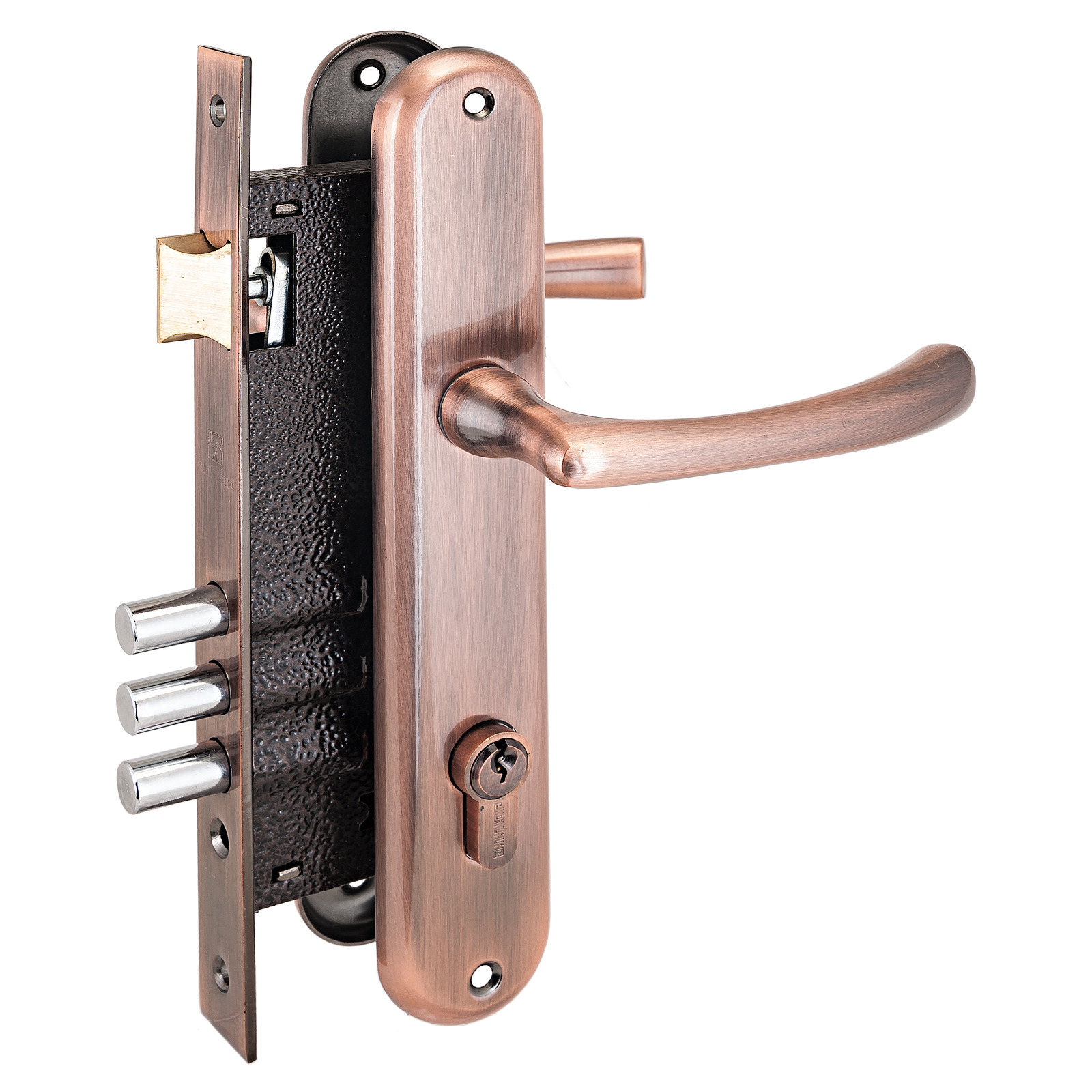 Замок врезной АЛЛЮР 0221 AC ст.медь с/руч