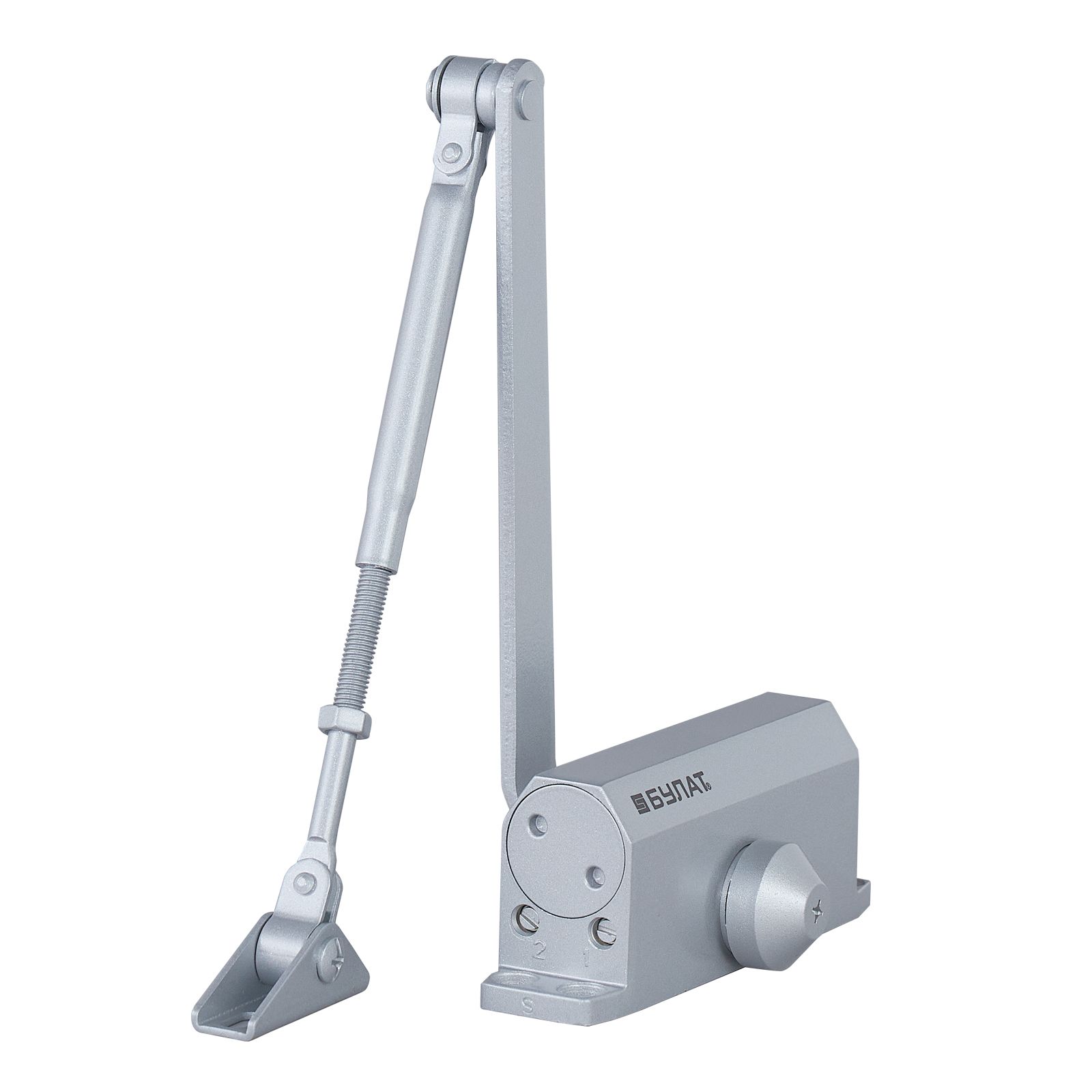 Доводчик дверной БУЛАТ ARCTIC ДД 501/3 A-S (25-85 кг) серебро, морозостойкий