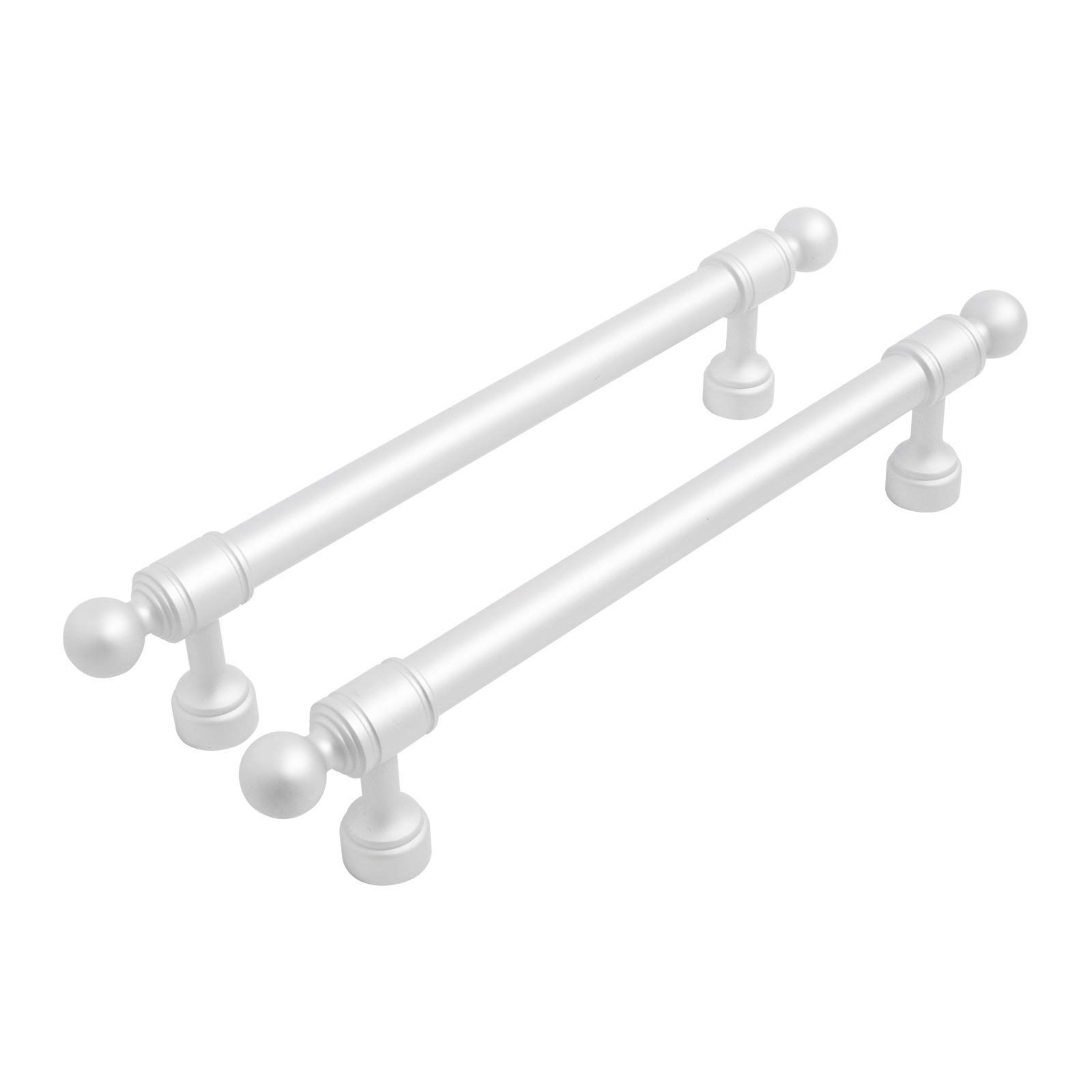 Ручка-скоба мебельная StahlBuro AP2306-128 2шт., W матовый белый хром