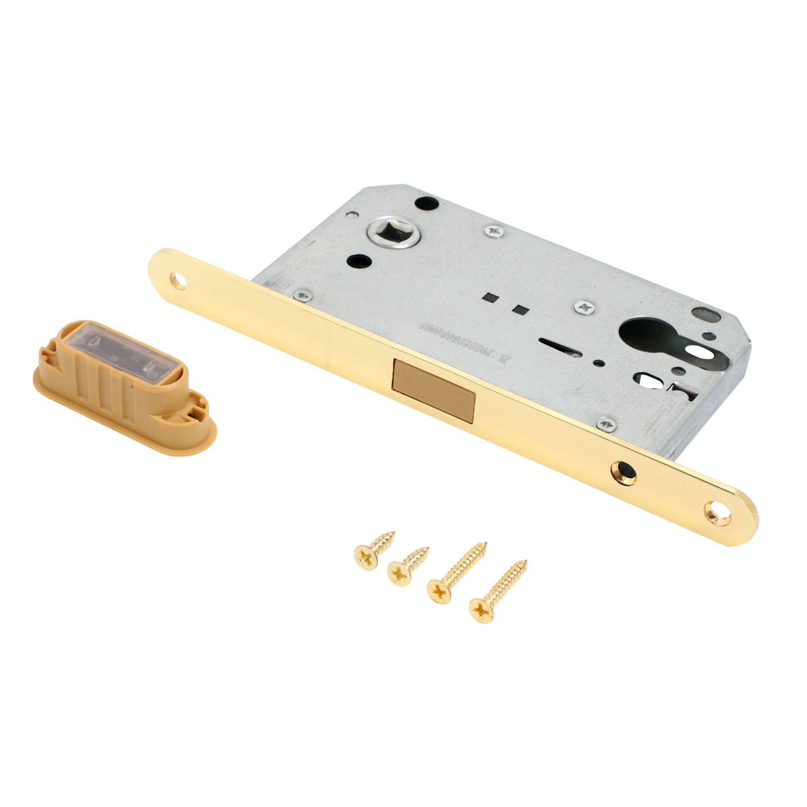 Замок врезной магнитный АЛЛЮР АРТ 5300-MC PB золото без ц/м