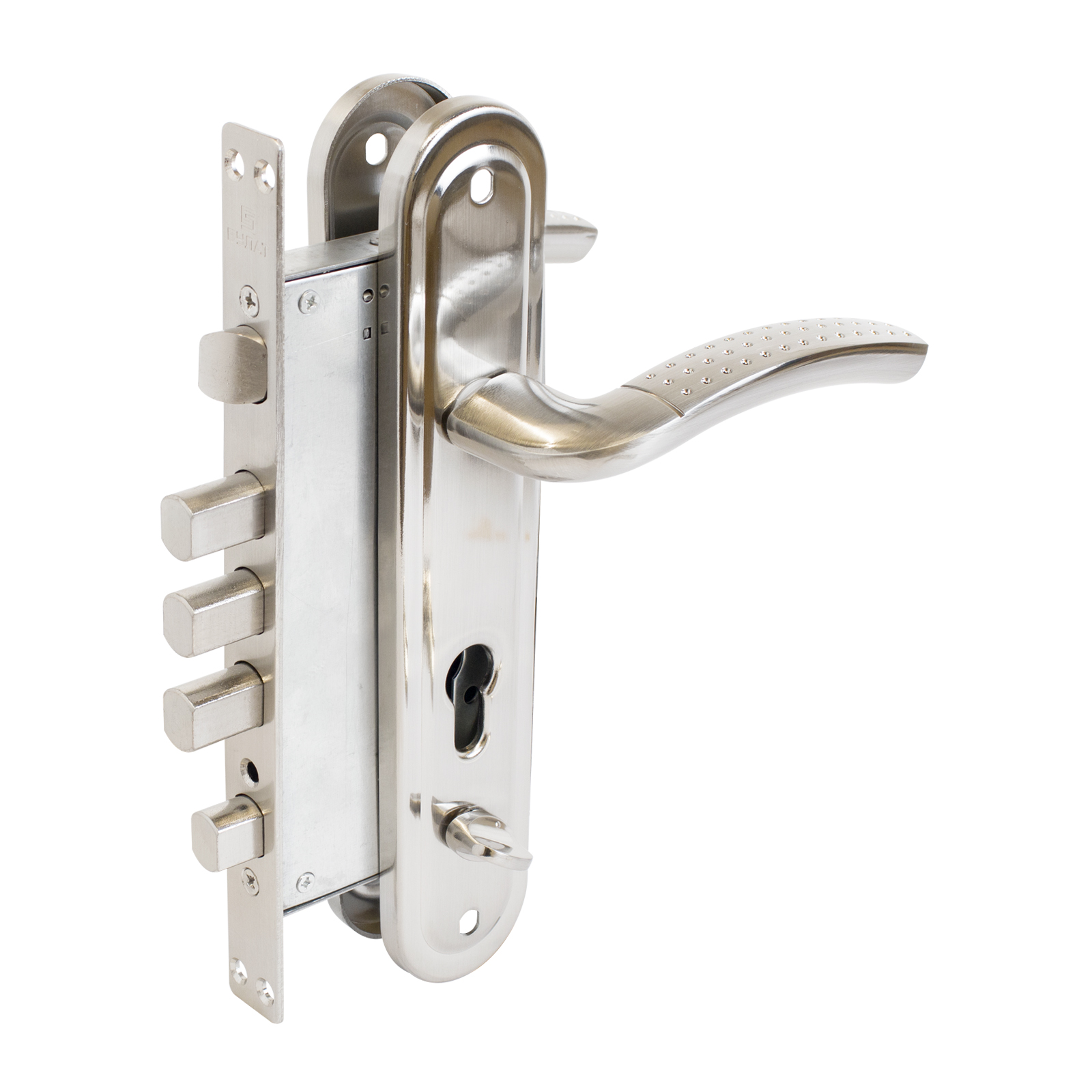 Замок врезной  БУЛАТ  ЗВ 4-4B.60.80.01.08-L АЛЬФА мат. никель без ц/м (ЗВ4-0526L)