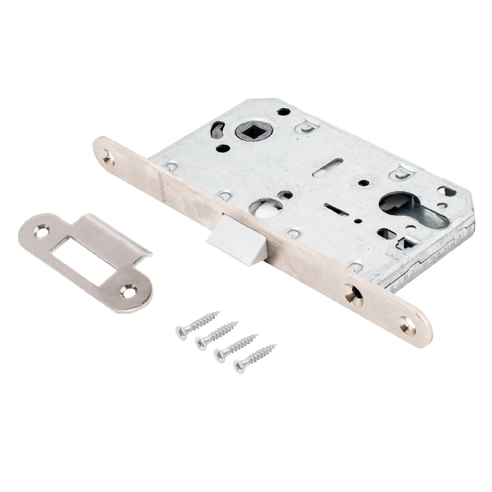 Замок врезной Аллюр АРТ PL 85-50 SN мат.никель ХЕДЕР без ц/м