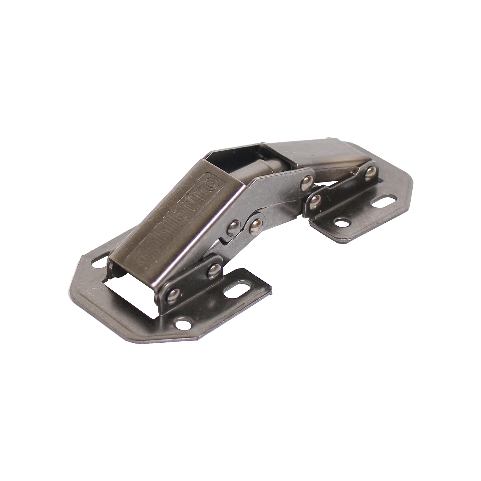 Петля мебельная без врезки StahlBuro 104*44 (большая) А-8 (8-шарнирная) 2шт., черная