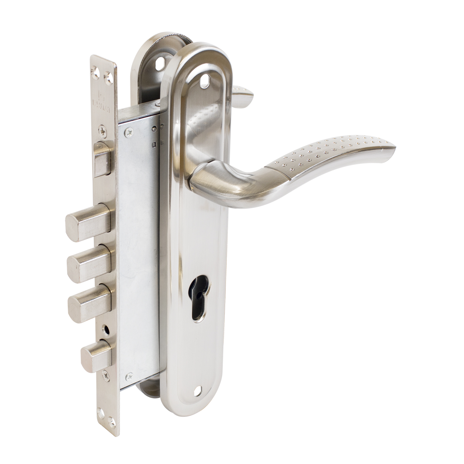 Замок врезной  БУЛАТ  ЗВ 4-4B.60.80.01.08-R АЛЬФА мат. никель без ц/м (ЗВ4-0526R)